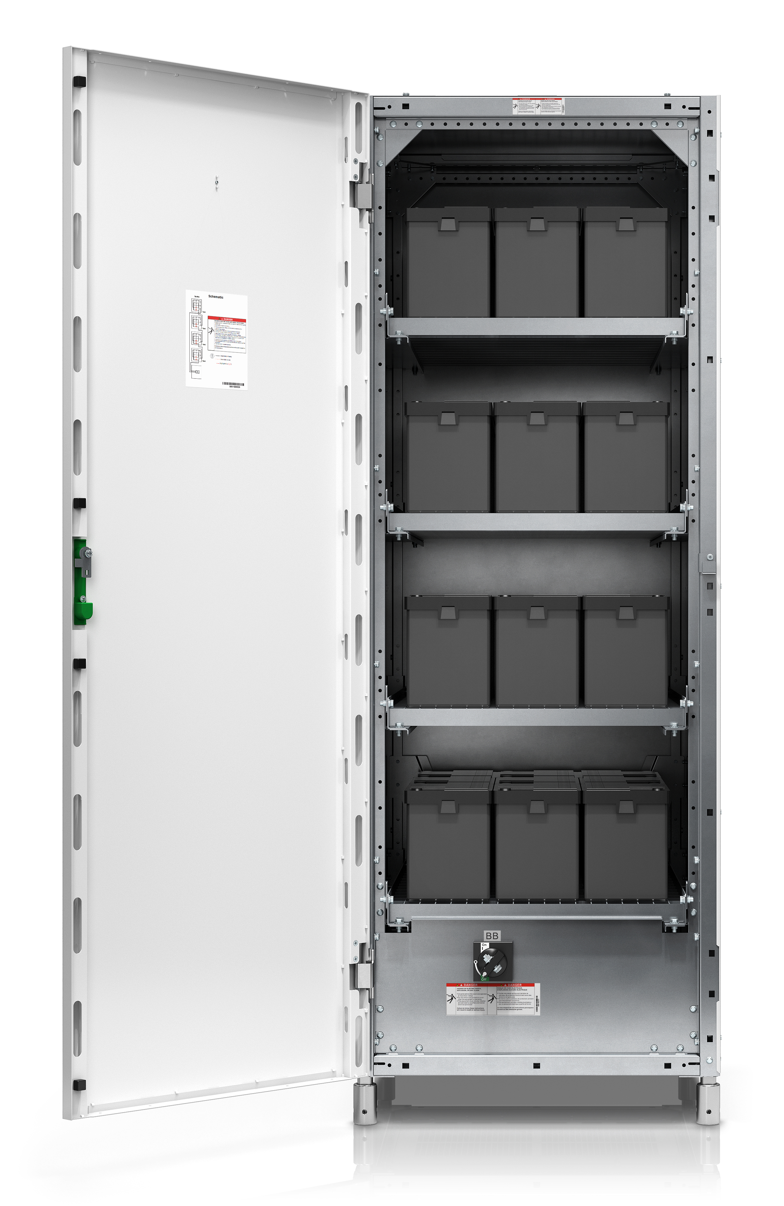 APC GVSCBC7B - Galaxy VS Classic Battery Cabinet mit batteries, IEC, 700mm wide - Config B