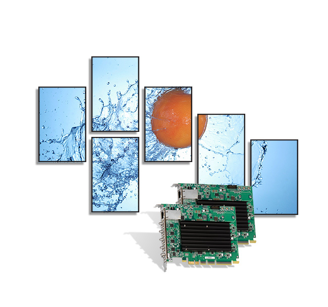 Matrox QuadHead2Go PCIe Karte 1x DisplayPort 1.2 Eingang - 4x HDMI Ausgänge