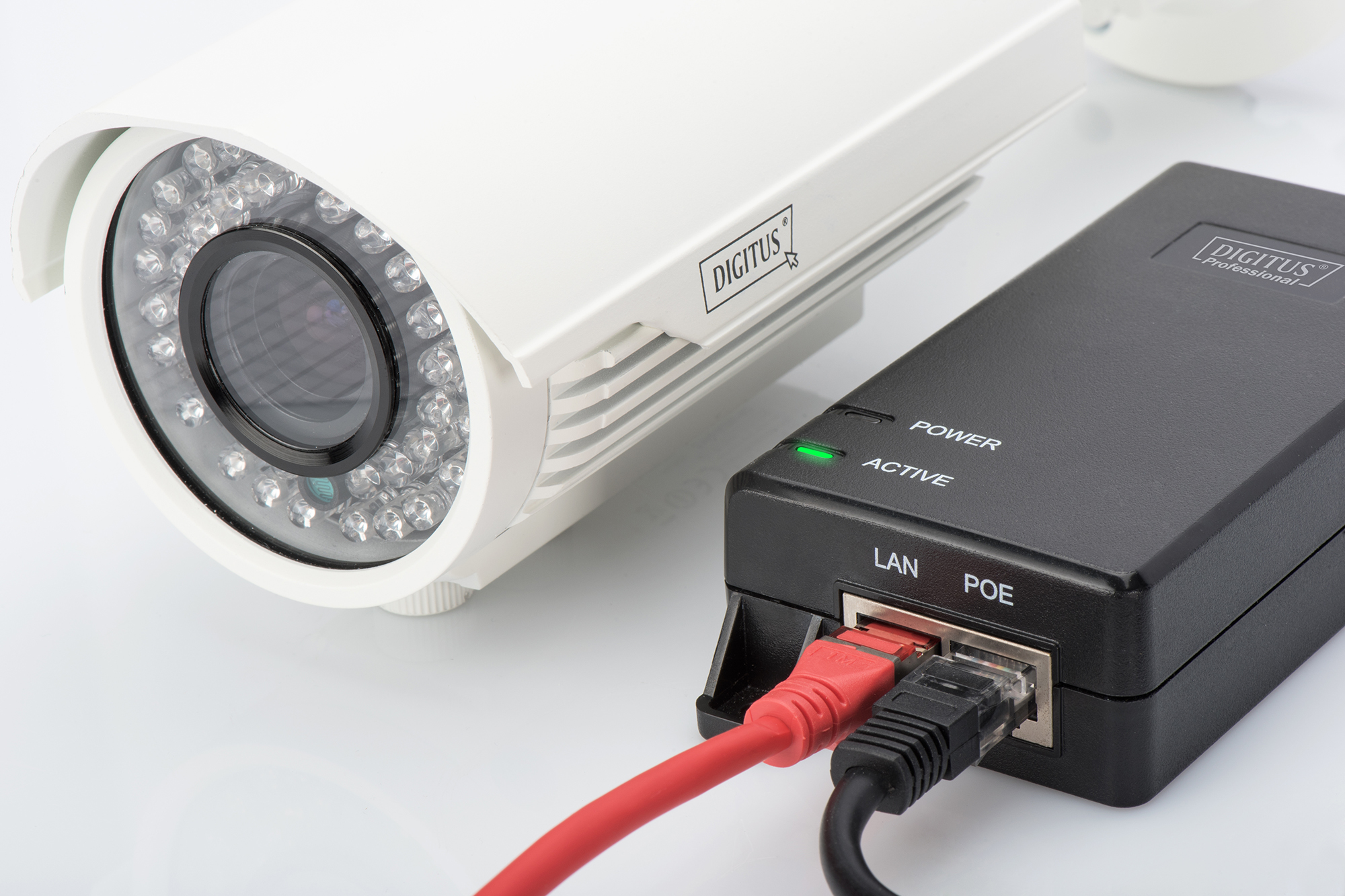 DIGITUS DN-95103-2 Gigabit Ethernet PoE+ Injektor, 802.3at, 30 W