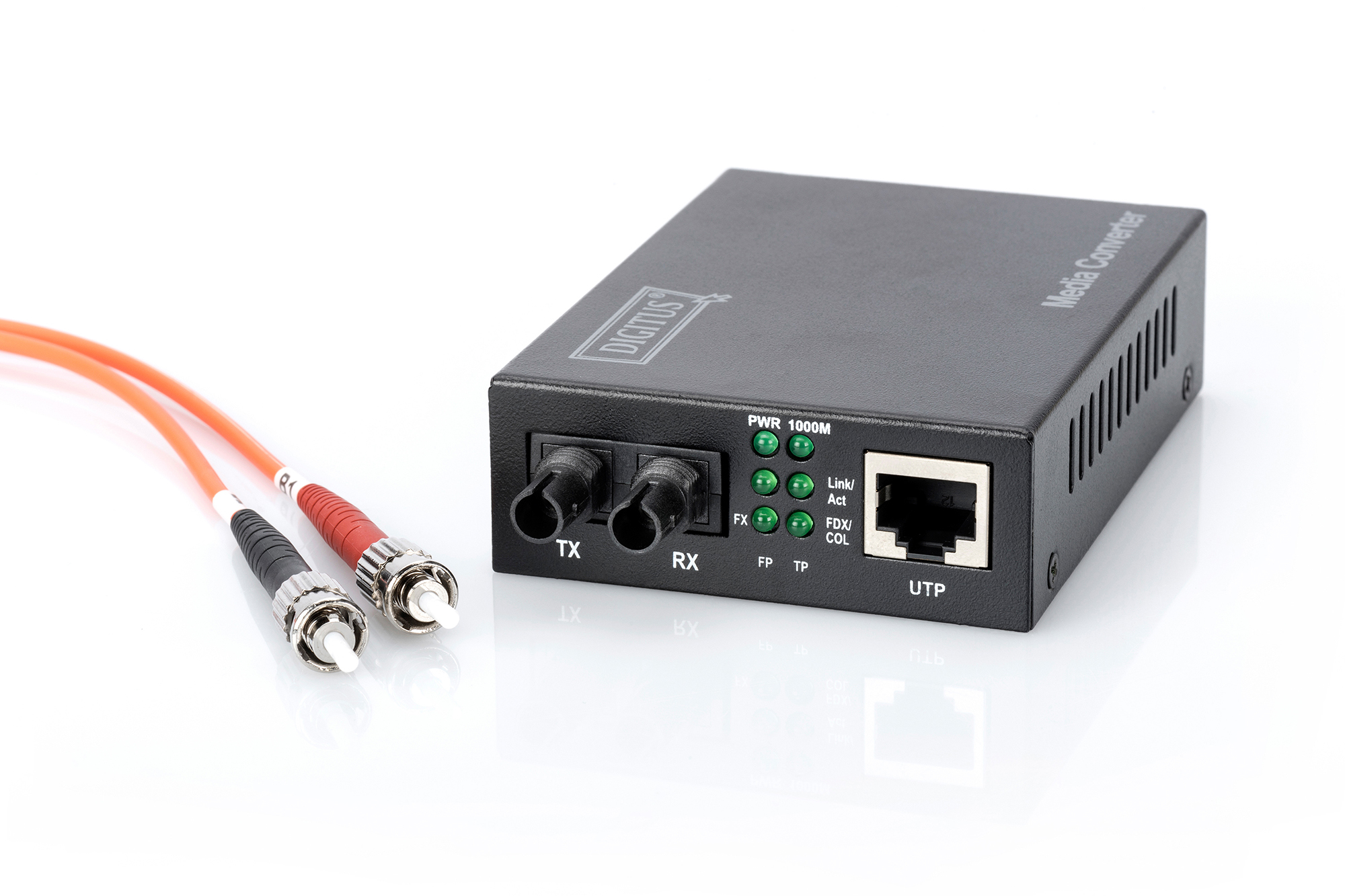 DIGITUS DN-82110-1 Gigabit Medienkonverter, RJ45 / ST
