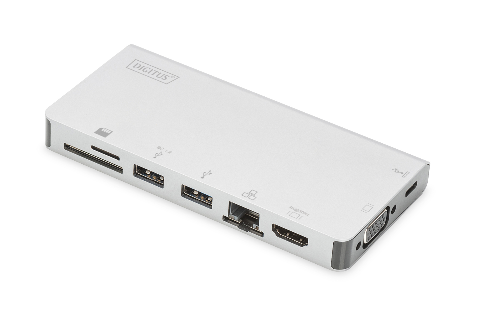 DIGITUS DA-70866 Docking Station USB Type-C Multiport Travel Dock, 8-Port