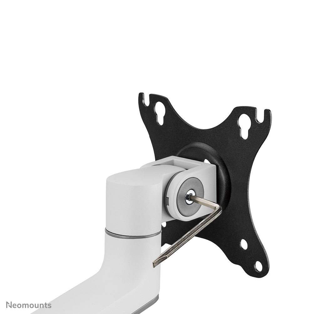 Neomounts Monitor-Tischhalterung - Klemme /Bolzen - 43,2 cm (17") - 68,6 cm (27") - 100 x 100 mm - Höhenverstellung - Weiß