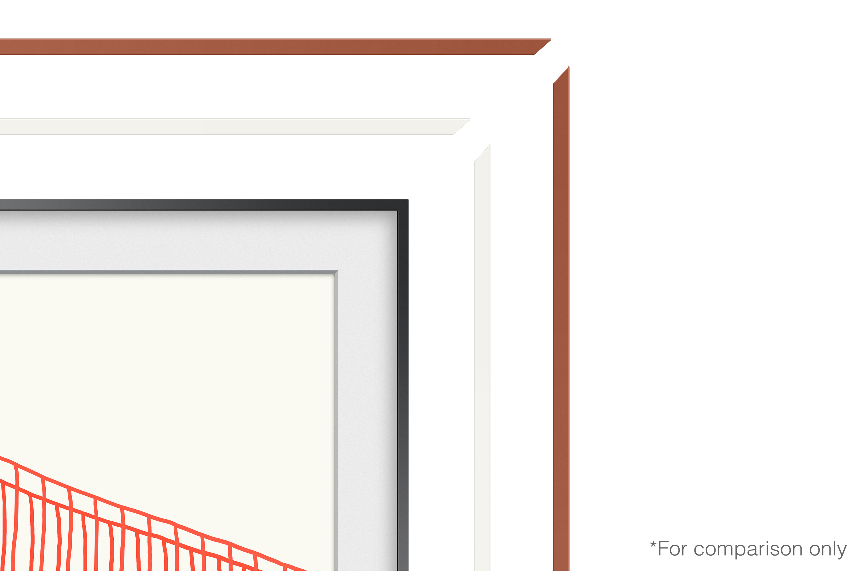 Samsung TV Z Wechselrahmen Terracotta abgeschrägt für 65" Frame-TV