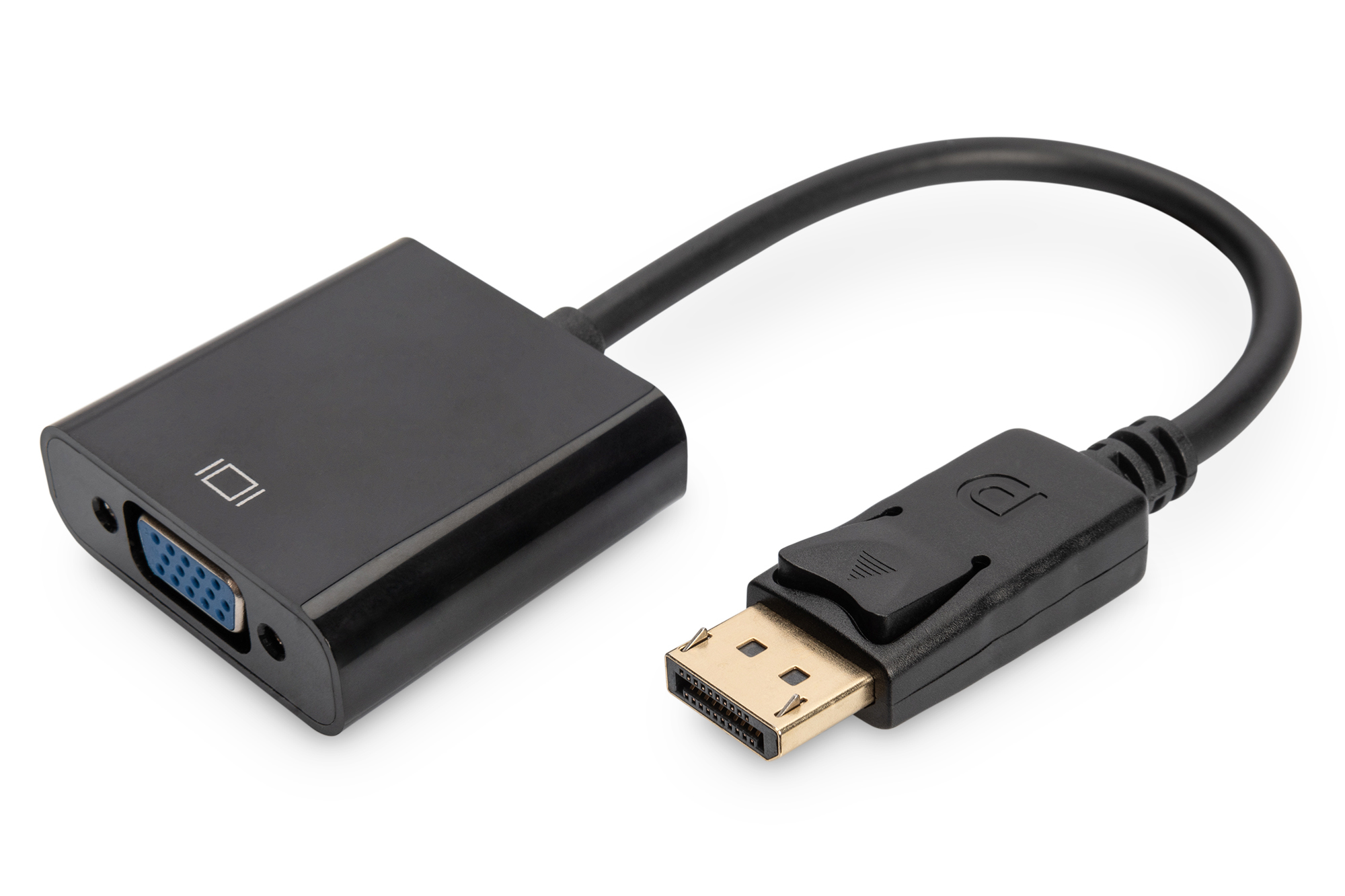 DIGITUS AK-340403-001-S DisplayPort Adapterkabel, DP - HD15 St/Bu, 0.15m