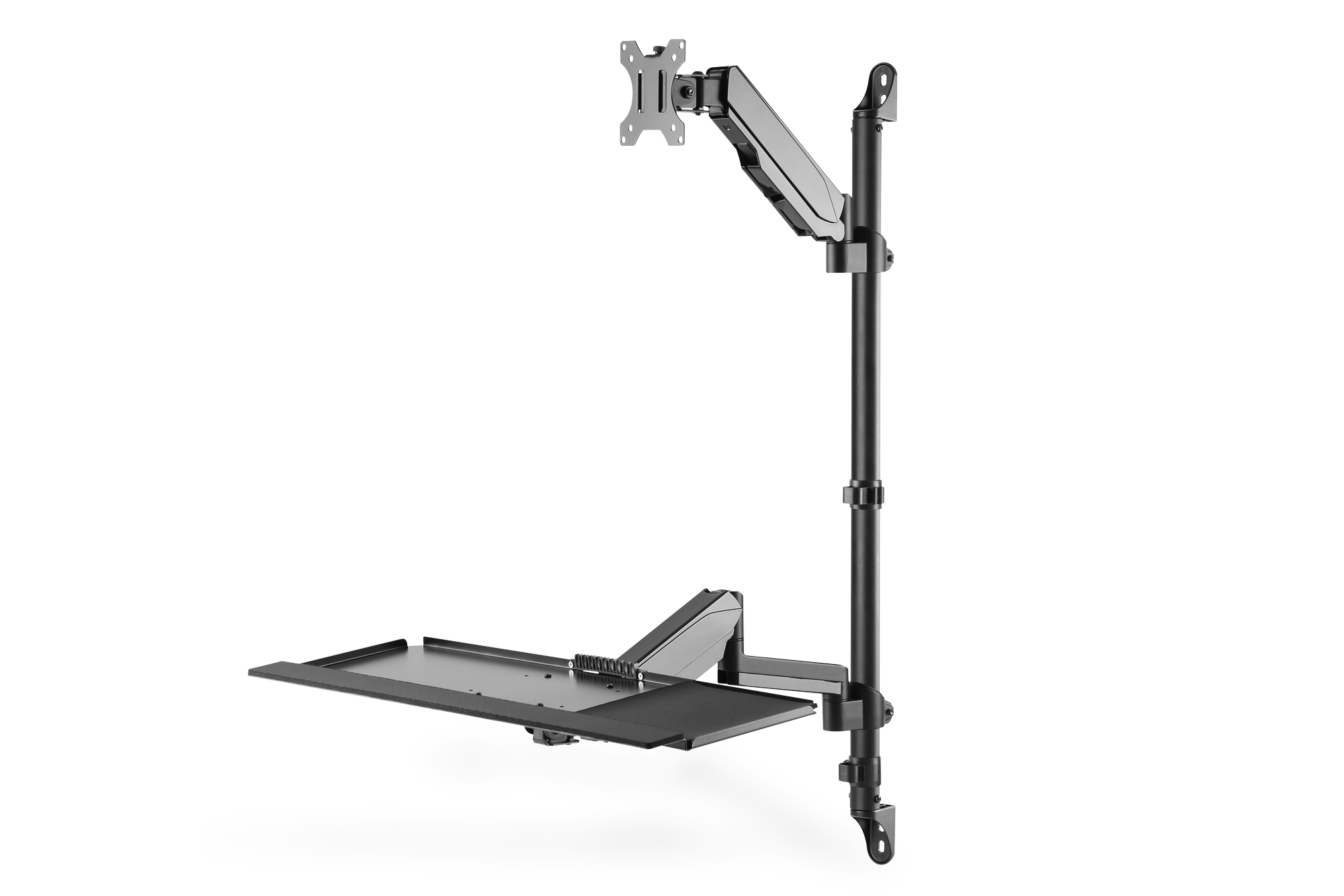 DIGITUS DA-90372 Flexibler Steh-/ Sitz-Arbeitsplatz zur Wandmontage, Single Monitor