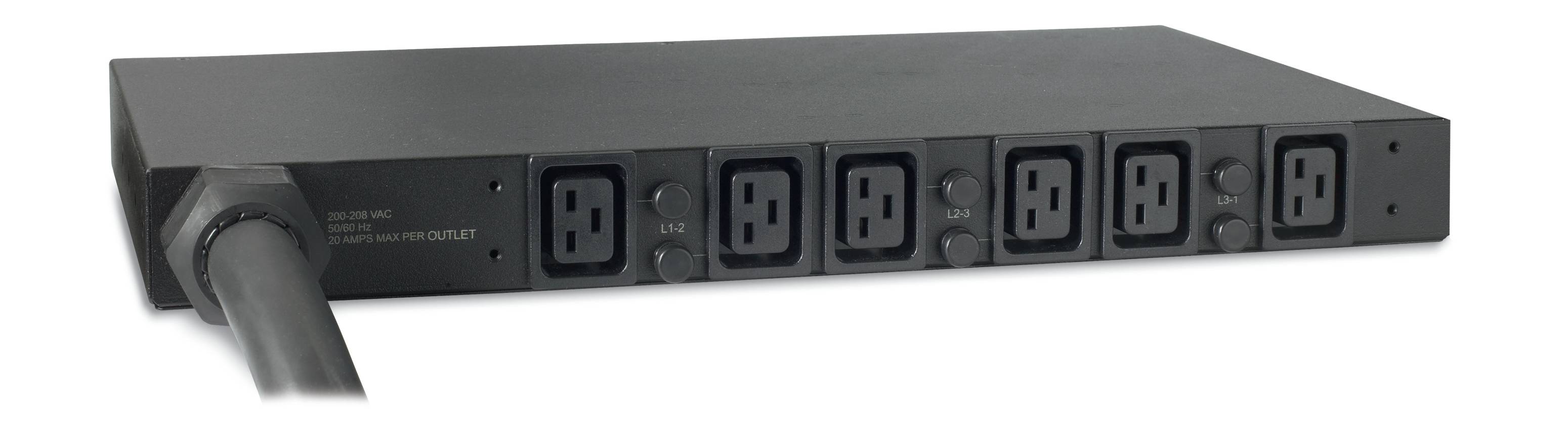 APC AP7526 - Rack PDU, Basic, 1U, 22KW, 400V, (6) C19