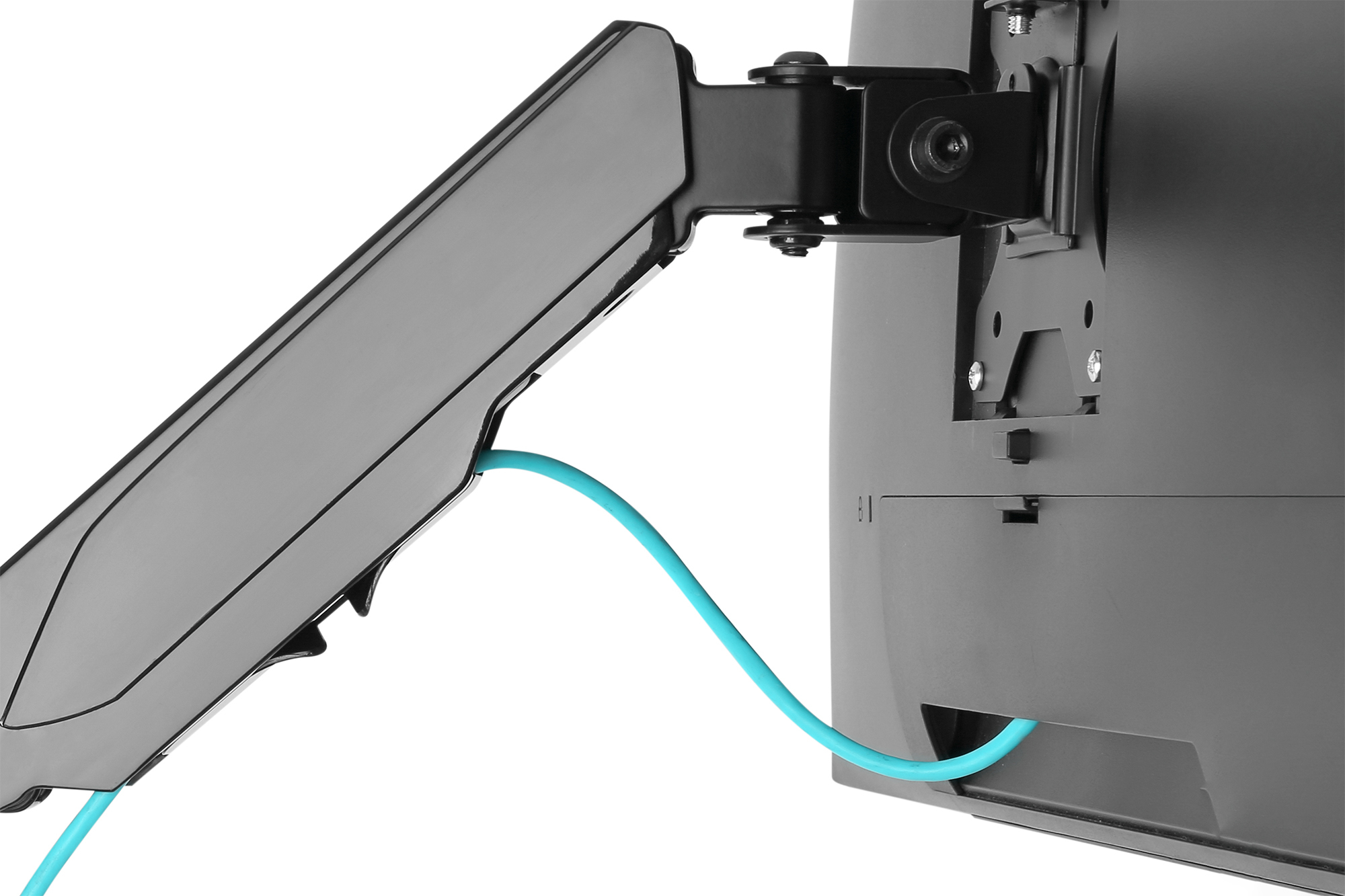 DIGITUS DA-90396 Universal Single Monitorhalter mit Gasdruckfeder, Wandmontage