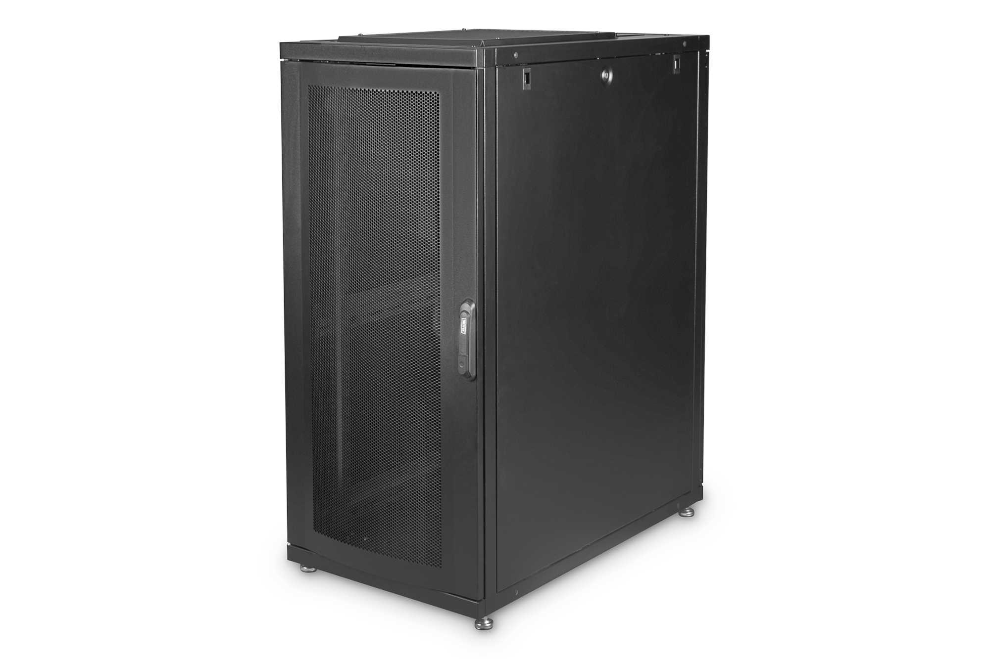 DIGITUS DN-19 SRV-26U-B-1 Serverschrank 26HE Serverschrank Unique 1340x600x1000 mm perforierte Stahltüren schwarz RAL 9005 DN-19 SRV-26U-B-1
