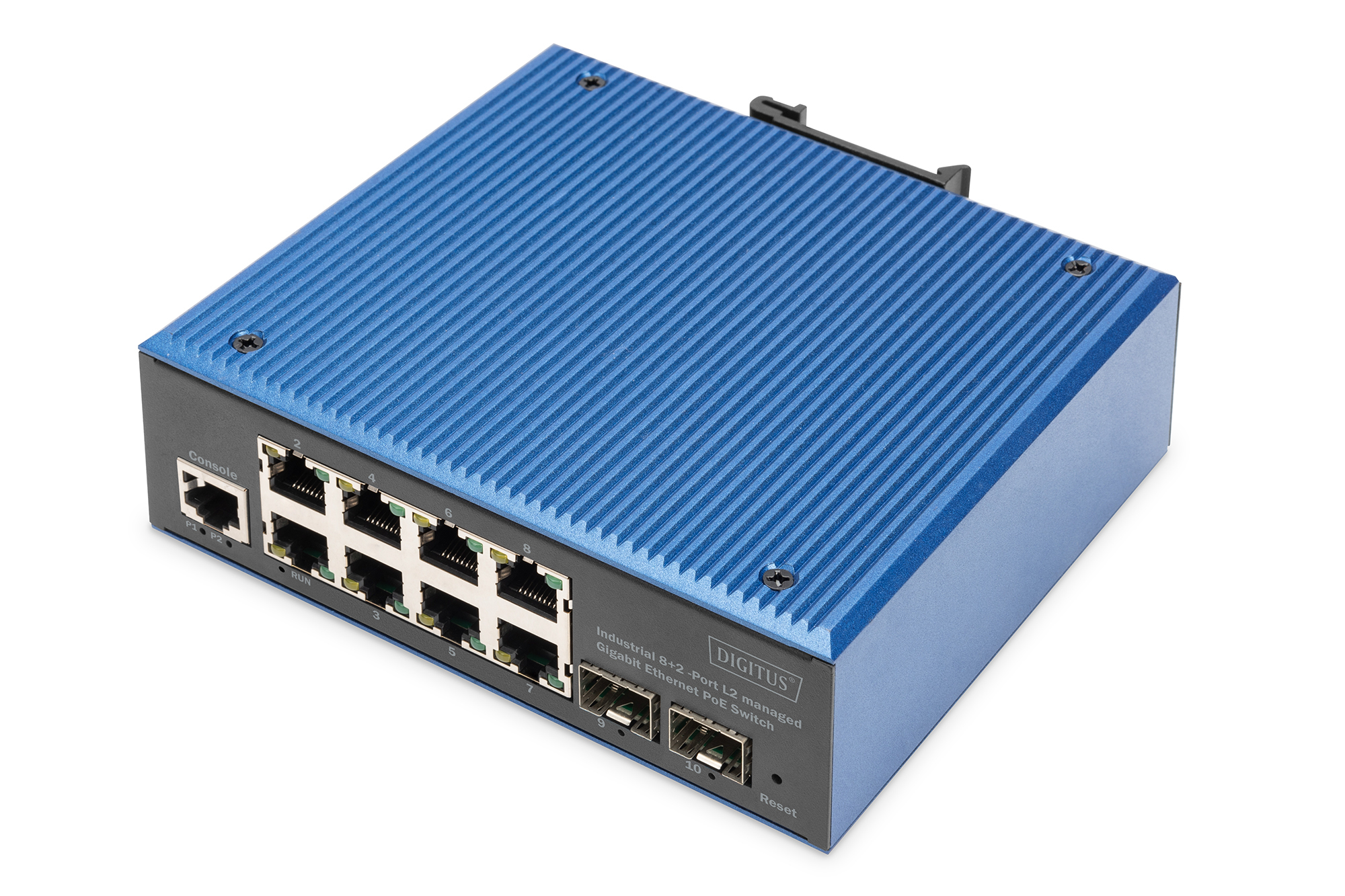 DIGITUS DN-651157 DN-651157 Industrial 8+2-Port L2 managed Gigabit Ethernet PoE Switch