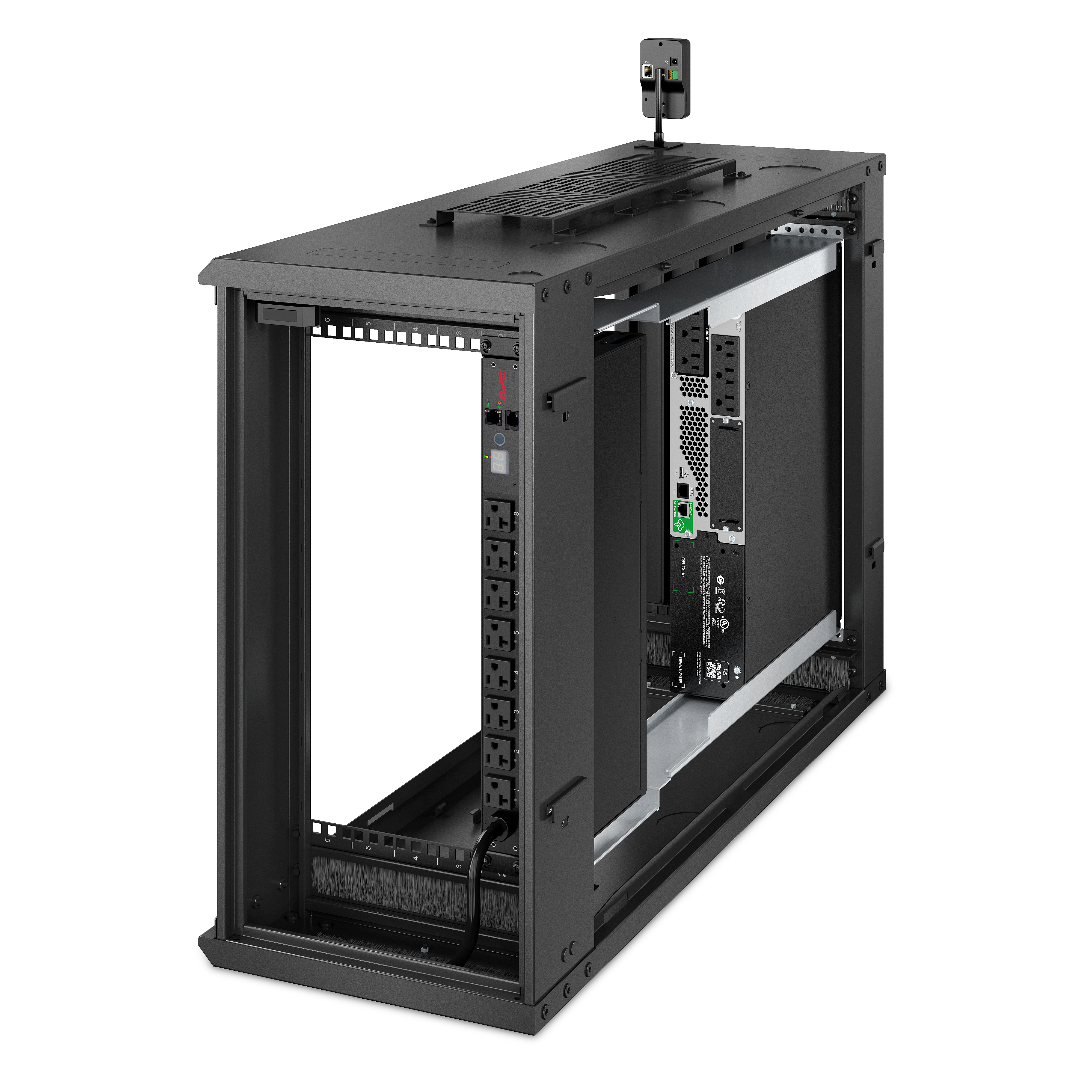APC AR106VI - NetShelter WX 6U Low-Profile Wallmount Enclosure 230V Fans