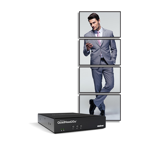 Matrox QuadHead2Go Box 1x DisplayPort 1.2 Eingang - 4x HDMI Ausgänge | Q2G-DP4K