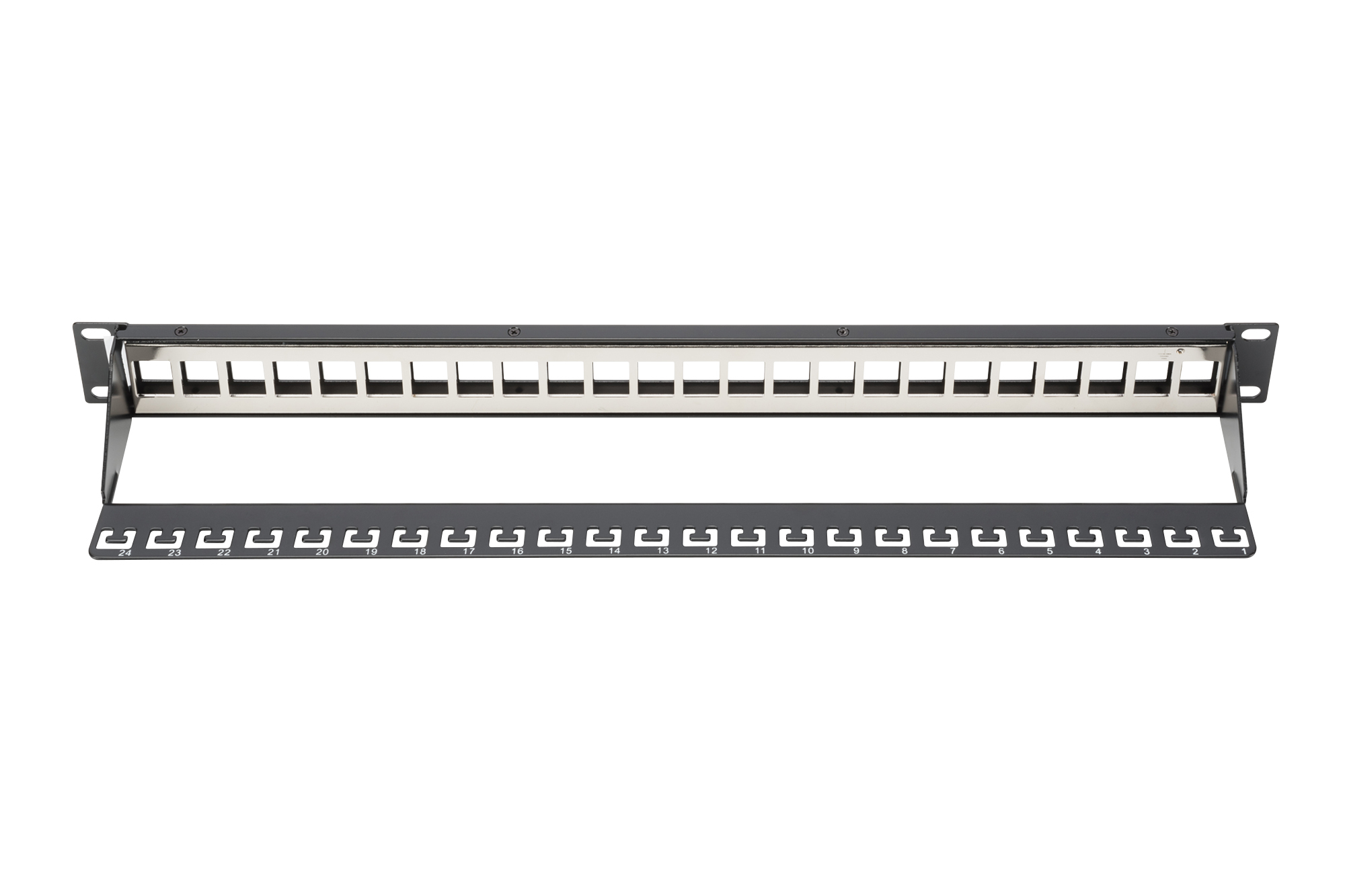 DIGITUS DN-91411 Schrank Zubehör 19" Patch Panel Modular geschirmt 24-Port blank 1HE Schwarz RAL 9005 DN-91411