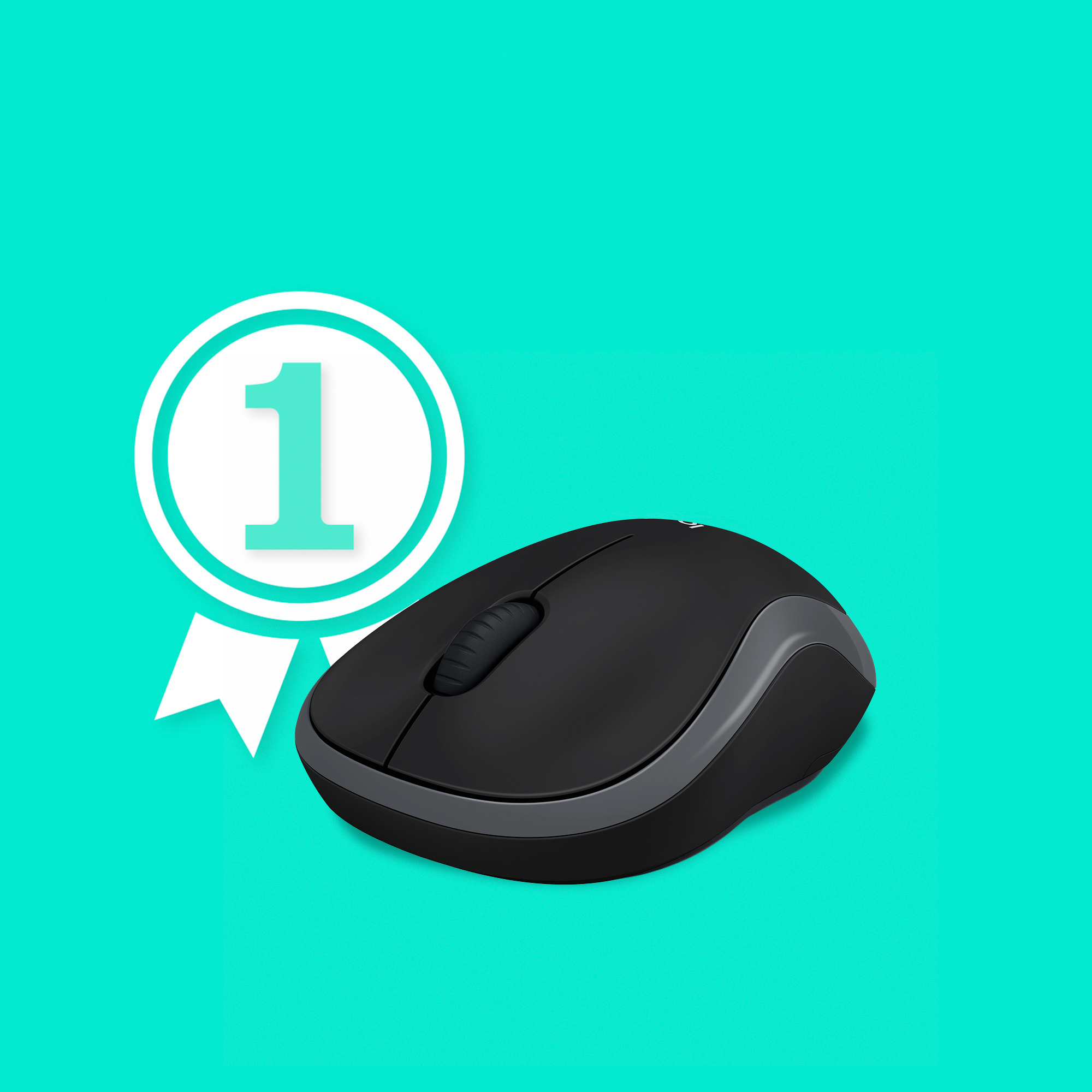 Logitech Maus M185, grau
