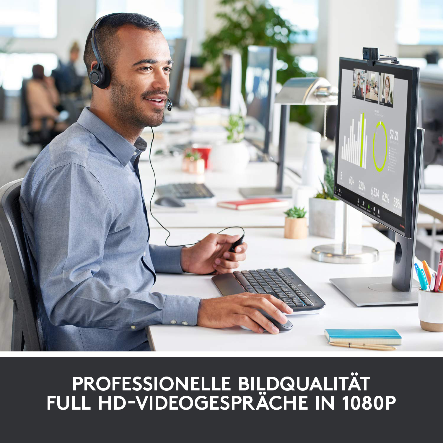 Logitech Kamera C920 HD Pro Webcam, schwarz