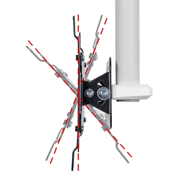 B-TECH SystemV Deckenhalterung für ein Display BT5972-FD100/W