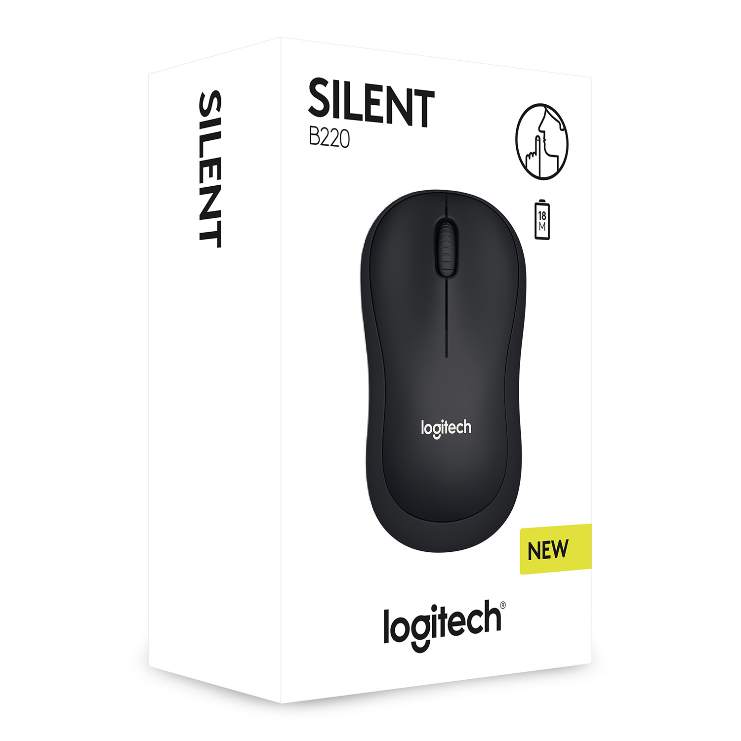 Logitech Maus B220 Silent, schwarz