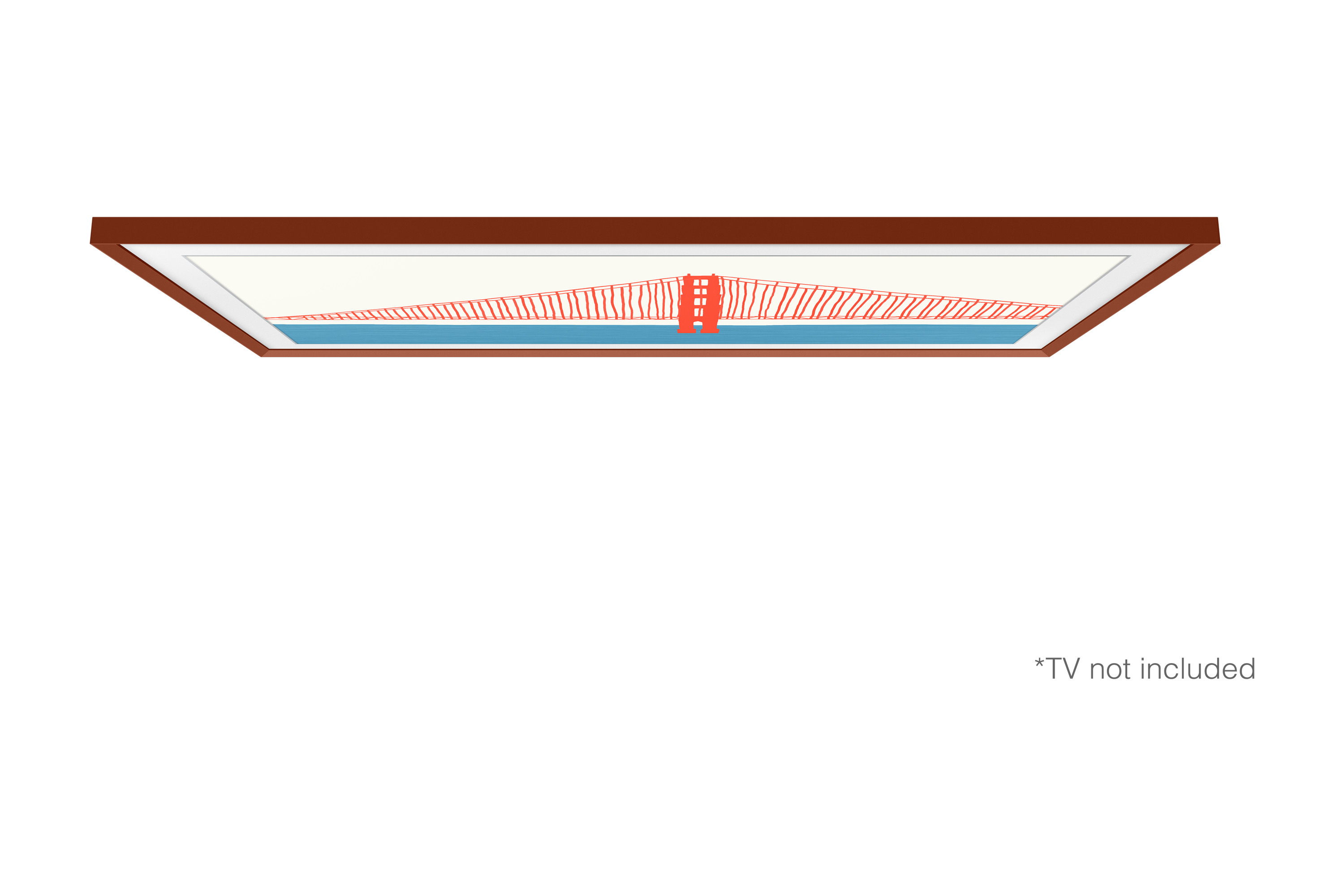 Samsung TV Z Wechselrahmen Terracotta abgeschrägt für 65" Frame-TV