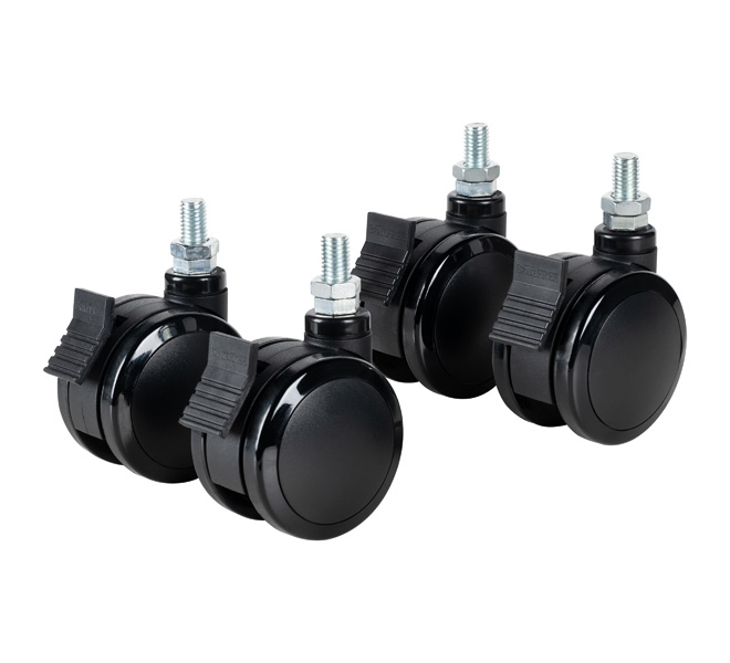 B-TECH  MODE-AL  3” Braked Castors   (4´er Pack) BTW075-4 black