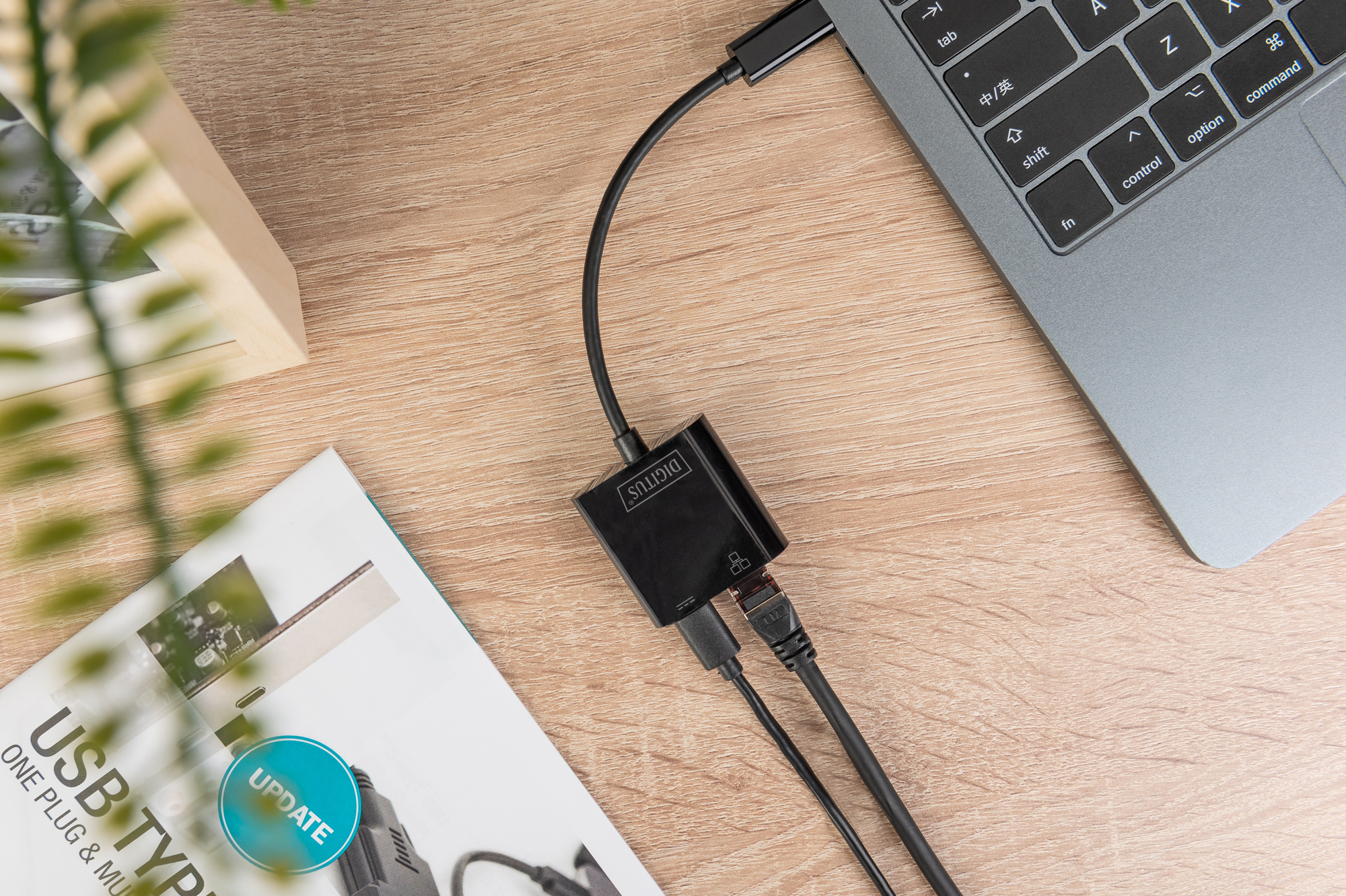 DIGITUS DN-3027 USB Type-C™ Gigabit Ethernet Adapter mit Power Delivery Unterstützung