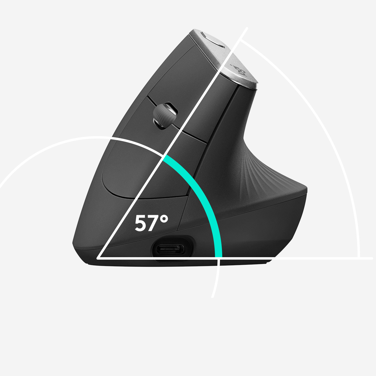 Logitech Maus MX Vertical, schwarz