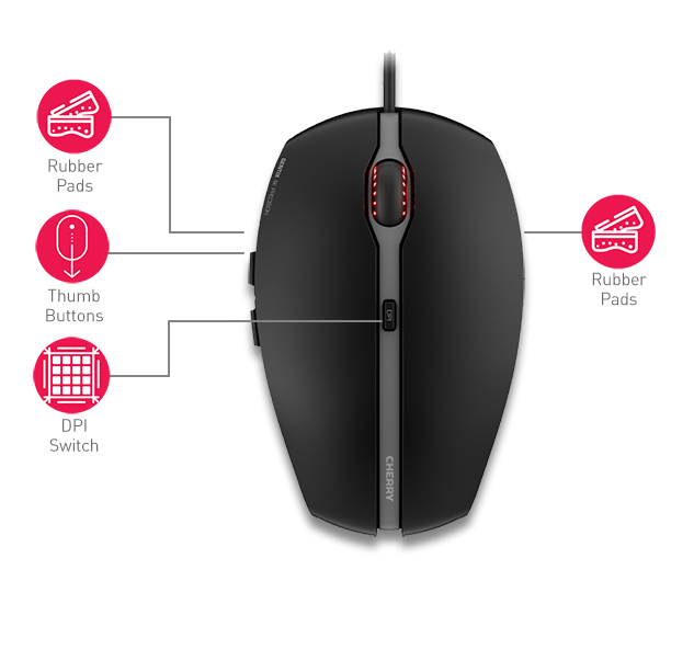 Cherry Maus GENTIX 4K (JM-0340-2) schwarz
