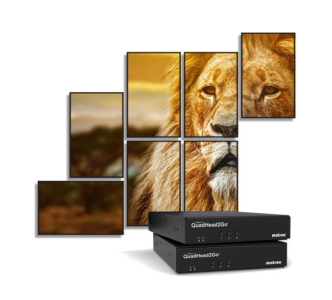Matrox QuadHead2Go Box 1x HDMI Eingang - 4x HDMI Ausgänge | Q2G-H4K2