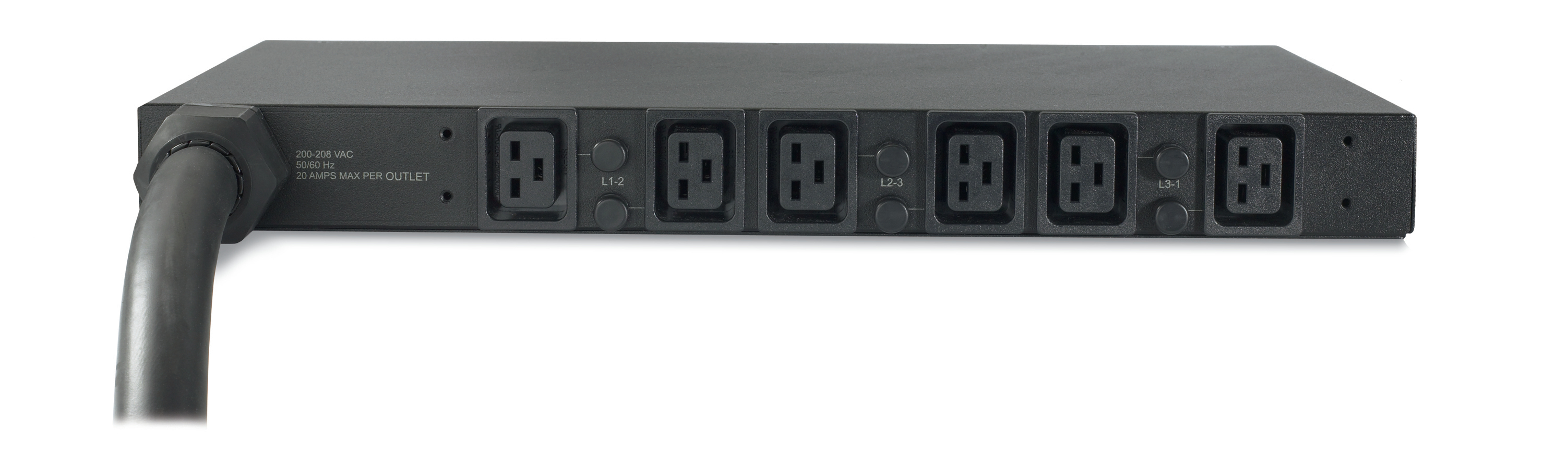 APC AP7526 - Rack PDU, Basic, 1U, 22KW, 400V, (6) C19