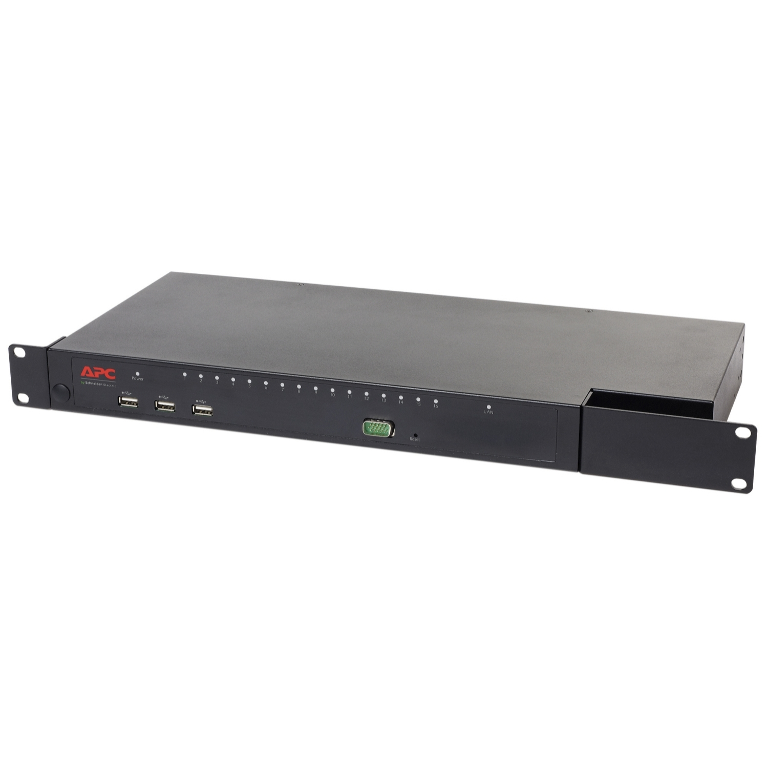 APC KVM1116R - KVM 2G, Digital/IP, 1 Remote/1 Local User, 16 Ports mit Virtual Media - FIPS 140-2