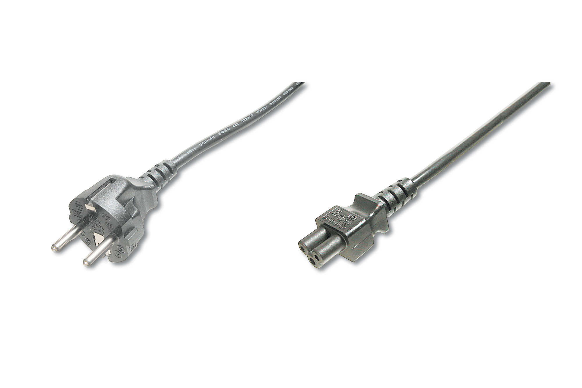 DIGITUS AK-440115-008-S Netzanschlusskabel, CEE 7/7 (Typ-F) - C5 St/Bu, 0,75m