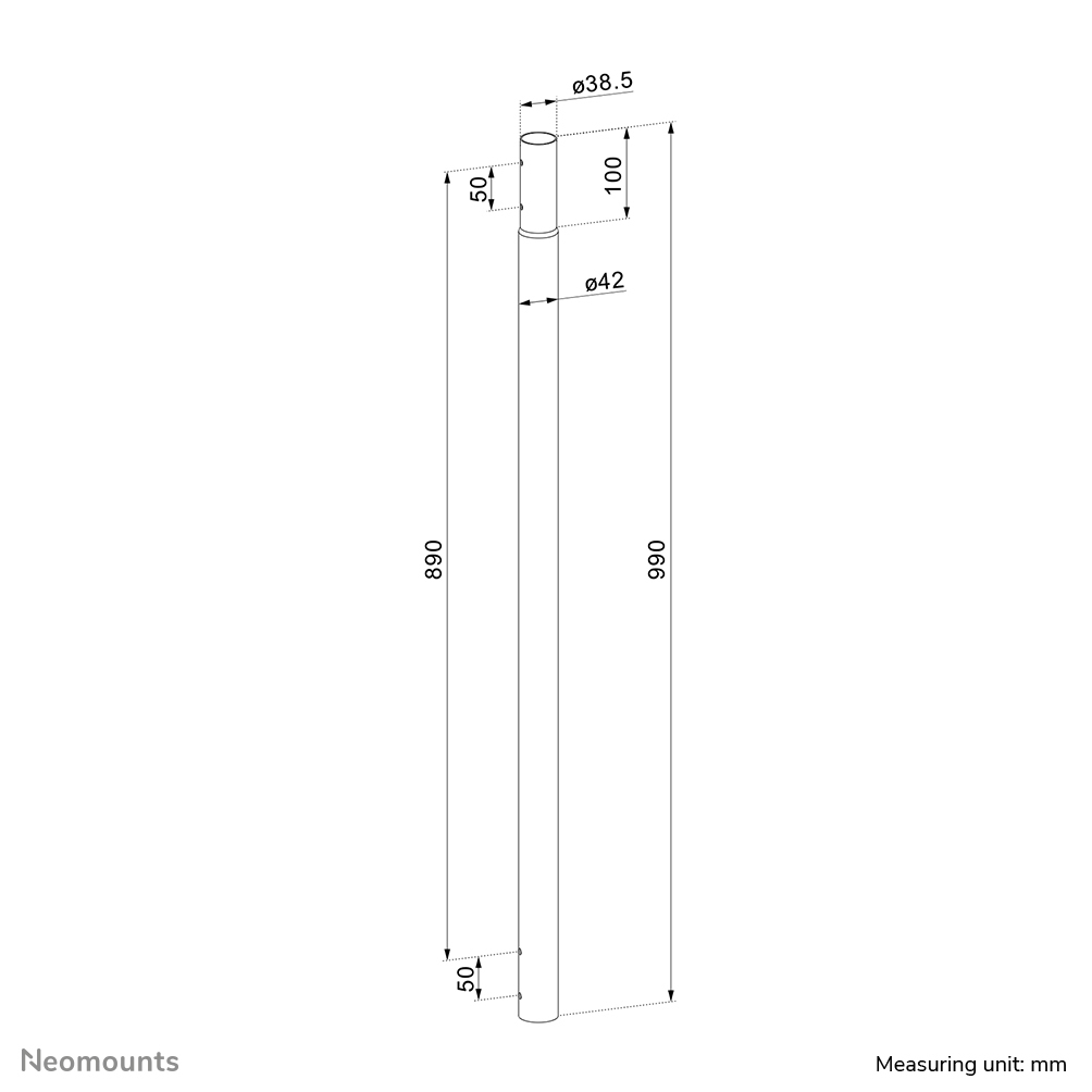 Neomounts Verlängerungsstange Projektor-Deckenhalterung - Erweiterungsspalte - Neomounts - CL25-540BL1 - CL25-550BL1 - Stahl - Schwarz