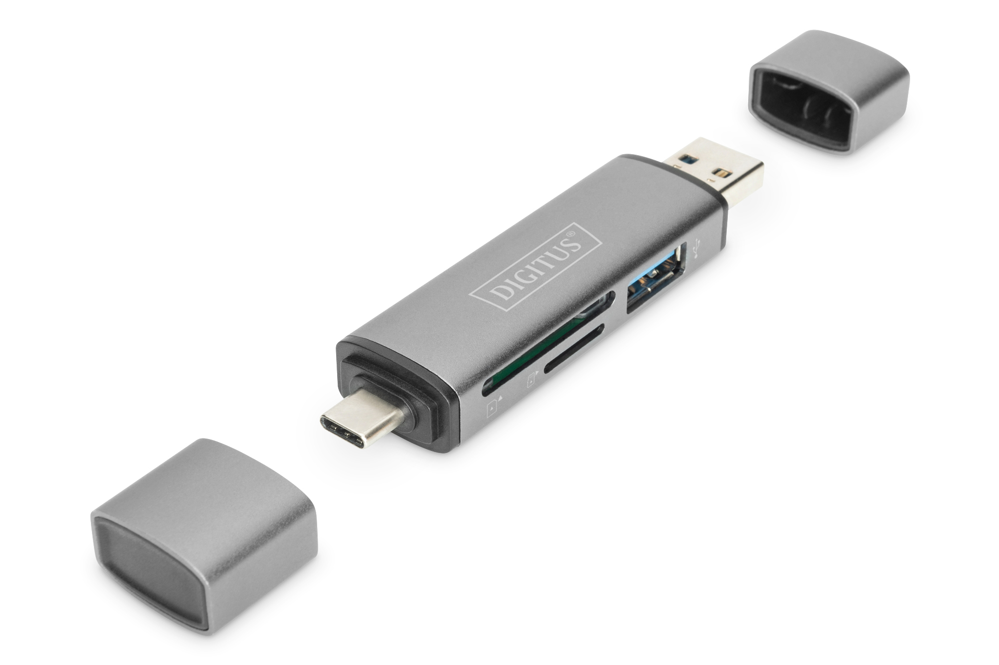 DIGITUS DA-70886 Dual Card Reader Hub USB-C™ / USB 3.0, OTG