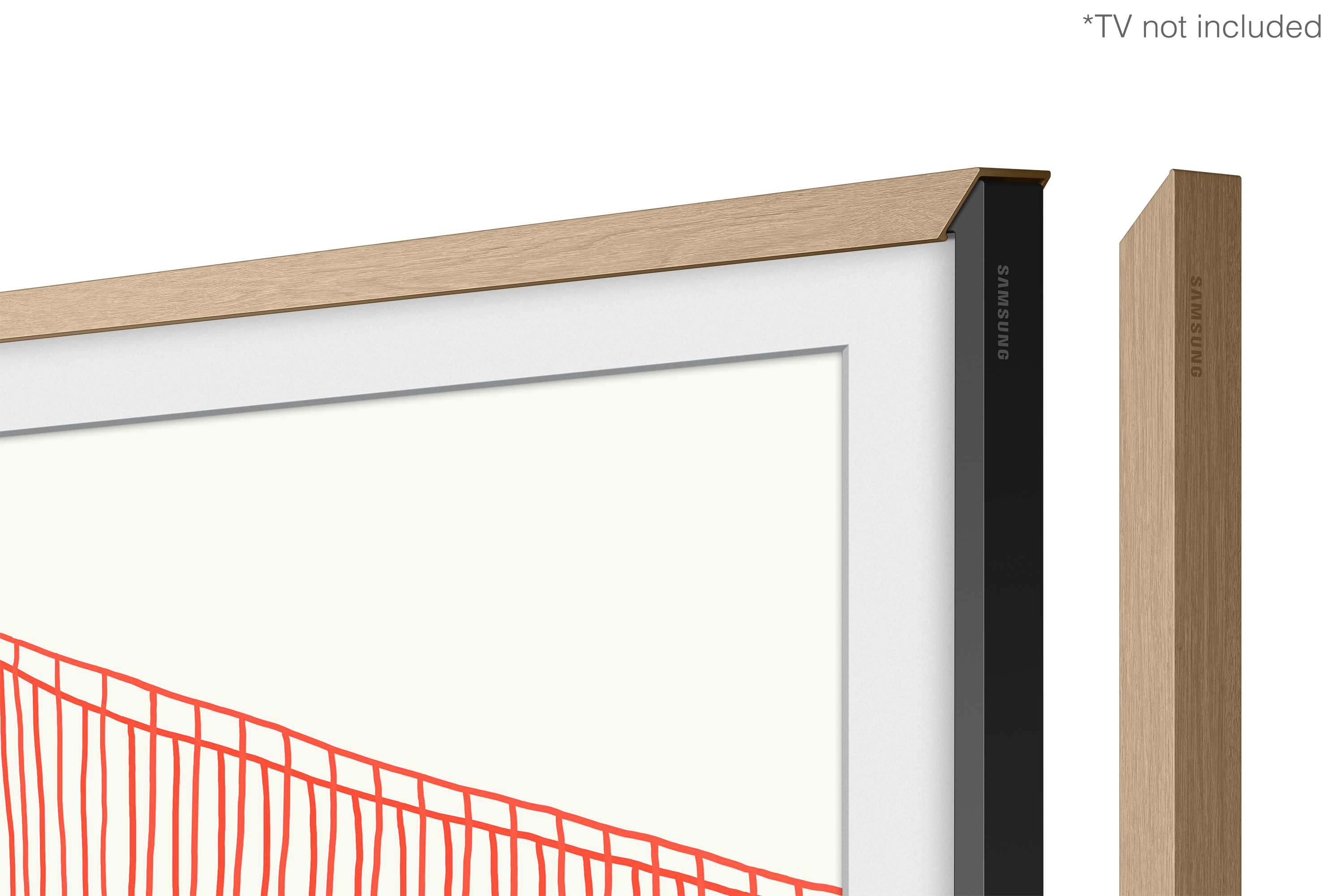 Samsung TV Z Wechselrahmen Teak für 75" Frame-TV