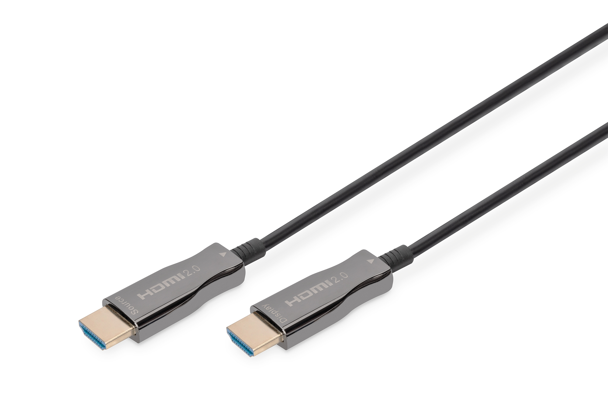 DIGITUS AK-330125-100-S HDMI AOC Hybrid Glasfaser Anschlusskabel, Typ A St/St, 10m
