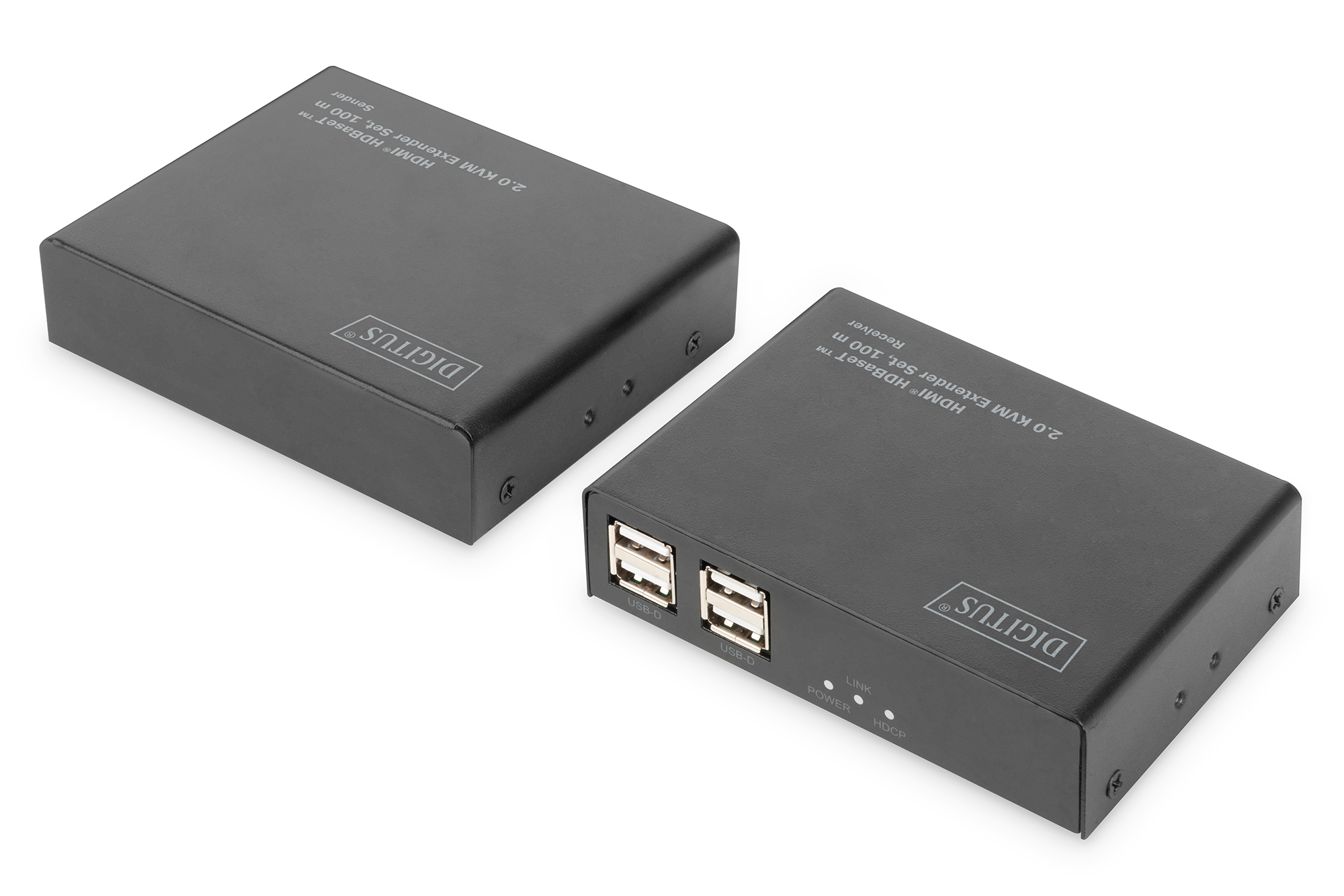 DIGITUS DS-55505 4K HDMI HDBaseT™ 2.0 KVM Extender Set, 100 m