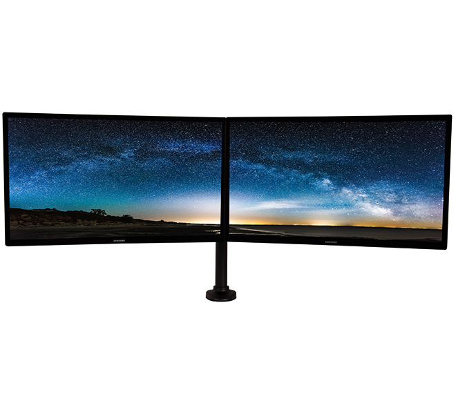 B-TECH Tischhalter mit zwei Gelenkarmen BT7384/B für zwei Displays*