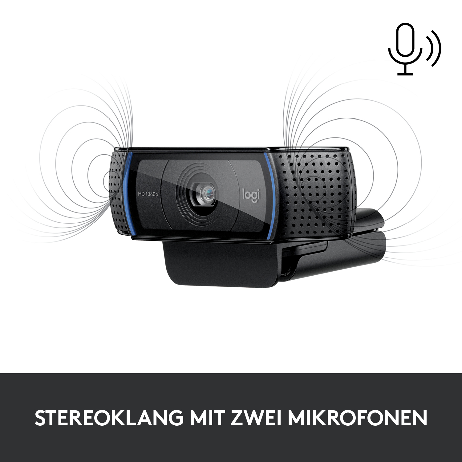 Logitech Kamera C920S Webcam, schwarz