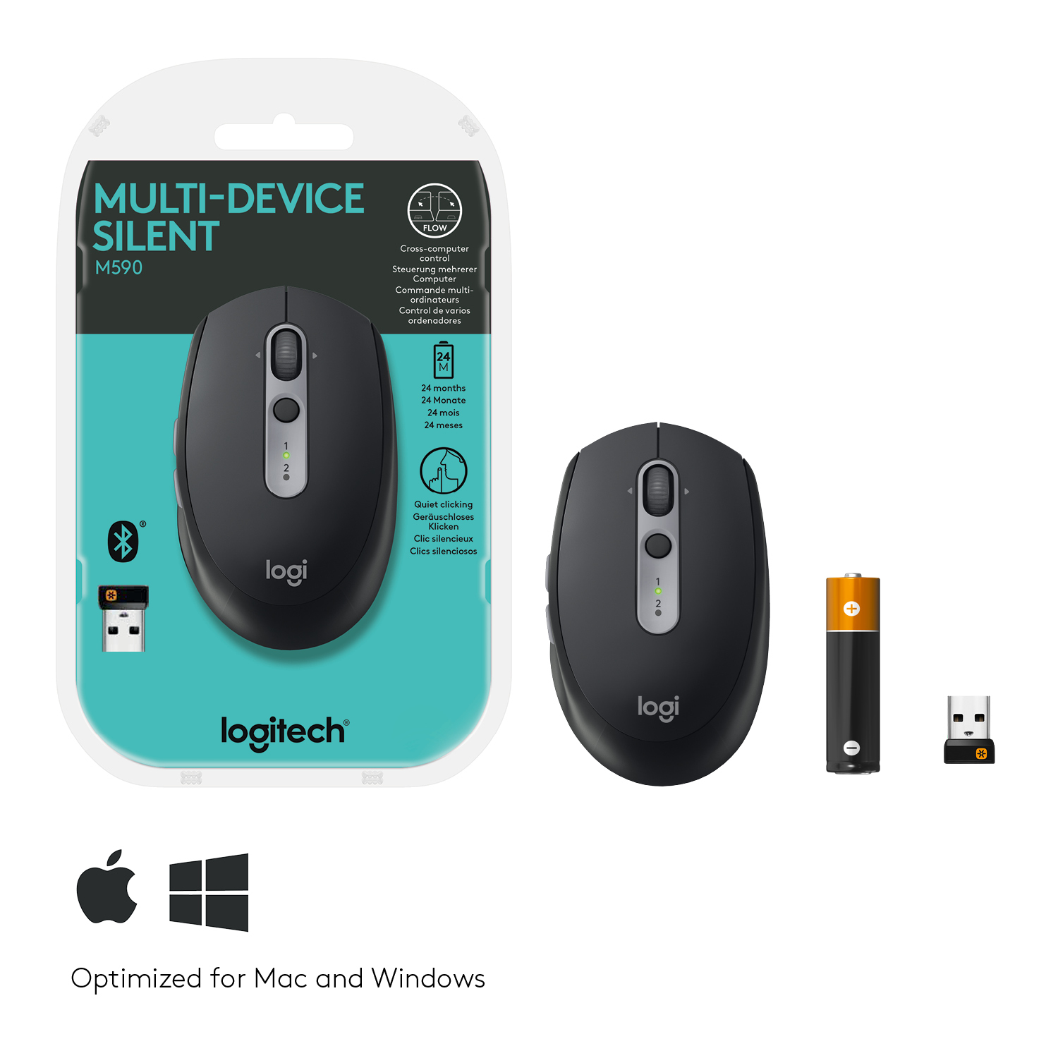 Logitech Maus M590, graphit