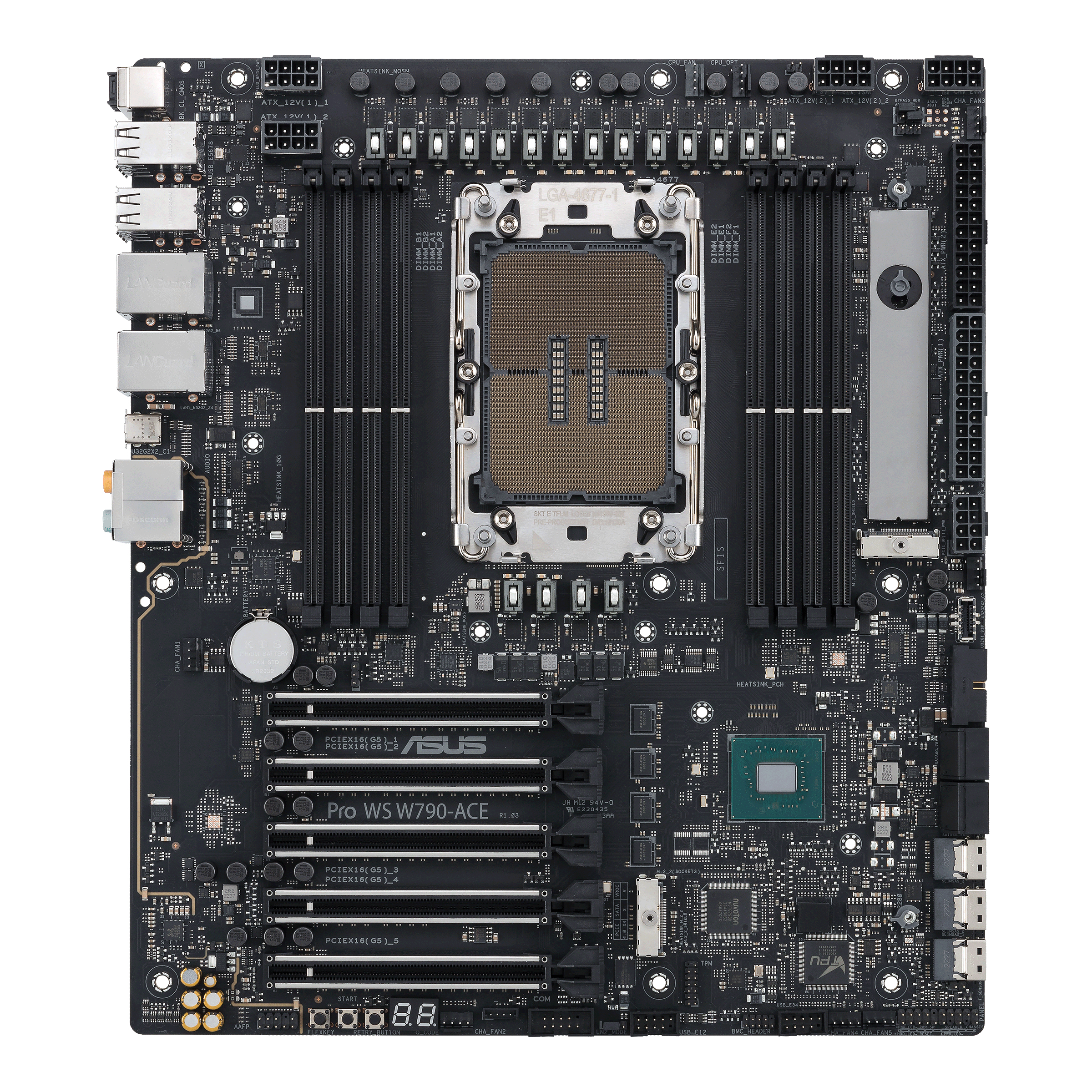 MB ASUS Workstation LGA4677 WS W790-ACE  1 x 10GB W790 Chipsatz | 1 x Intel Xeon W3400/2400 (CEB)