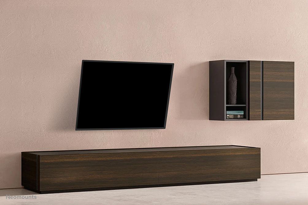 Neomounts TV-Wandhalterung - 61 cm (24 Zoll) - 139,7 cm (55 Zoll) - 75 x 75 mm - 200 x 200 mm - 0 - 12 Grad  - Schwarz