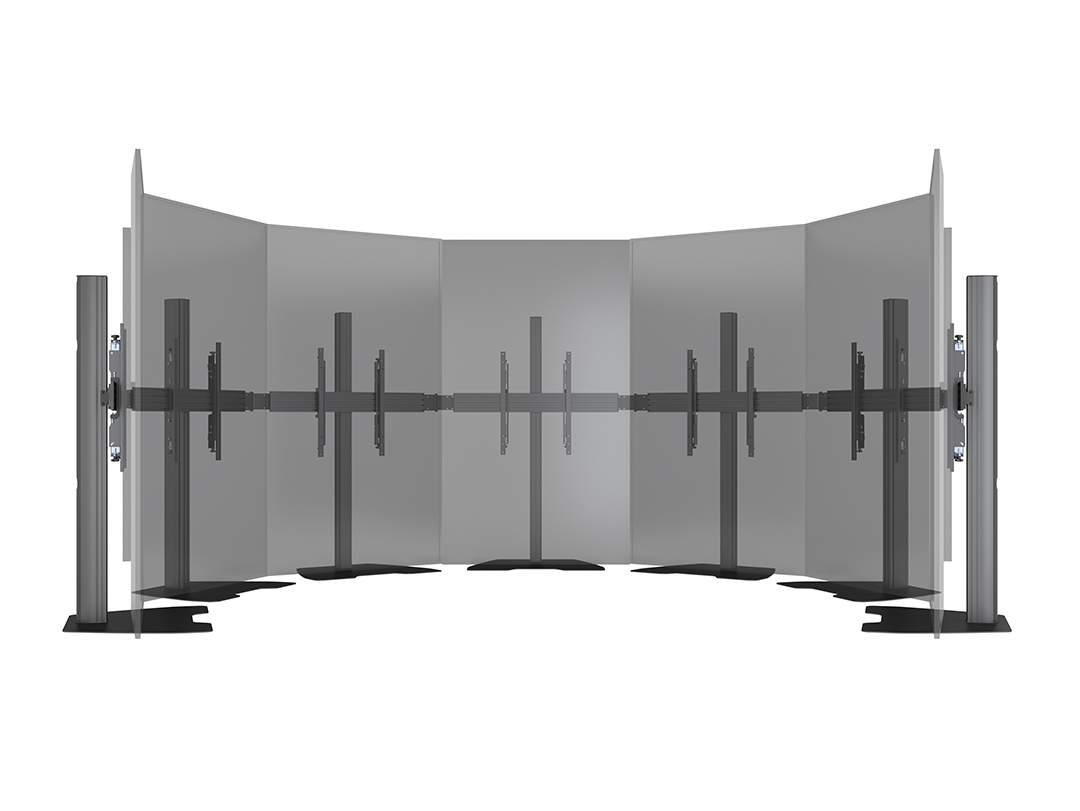 Rundum-Display, Schaufenster-Stand, Gleitschmiedung, Scheibenwand, Displayschutz