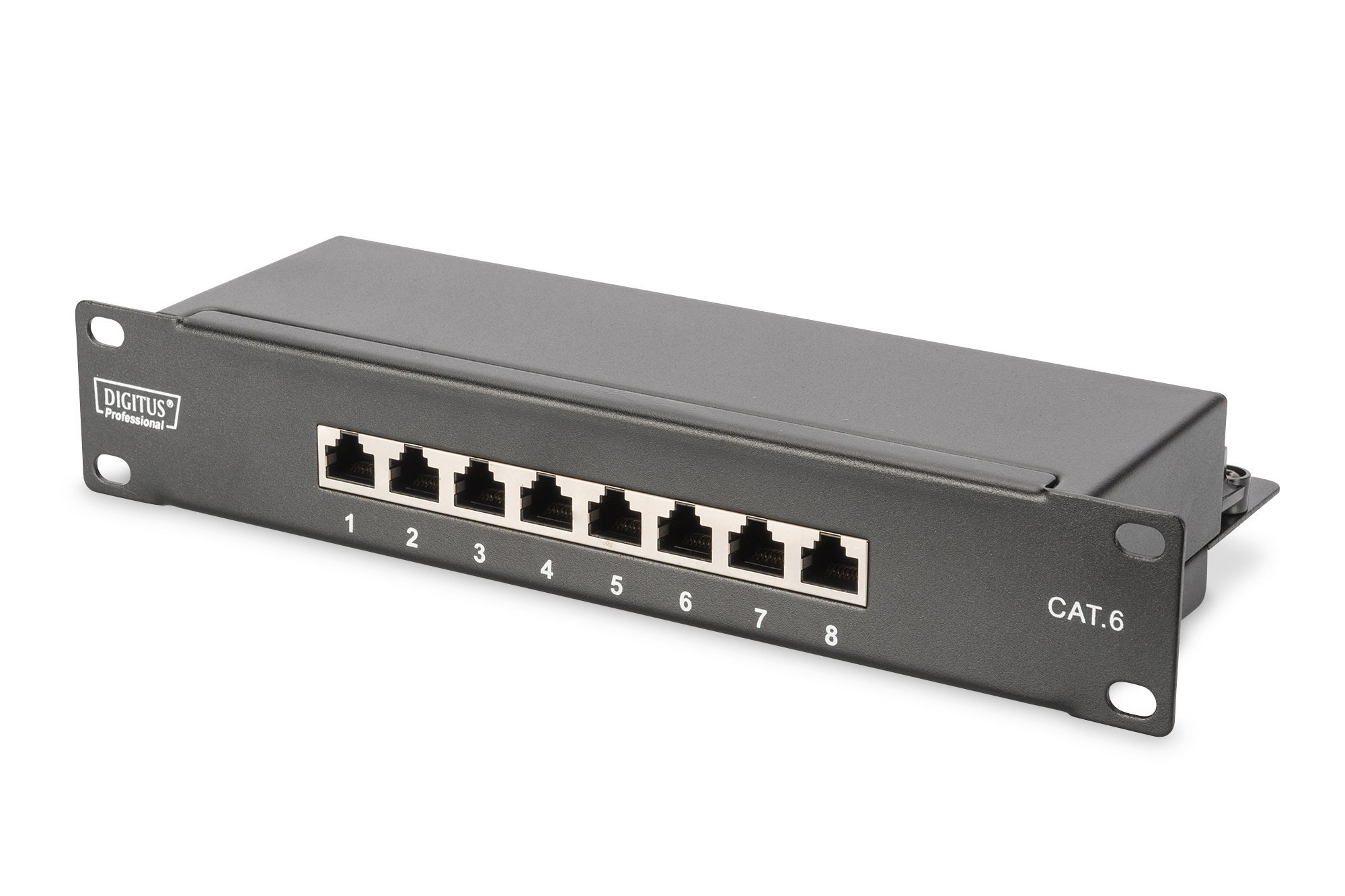 DIGITUS DN-91608S CAT 6, Klasse E Patch Panel, geschirmt, schwarz