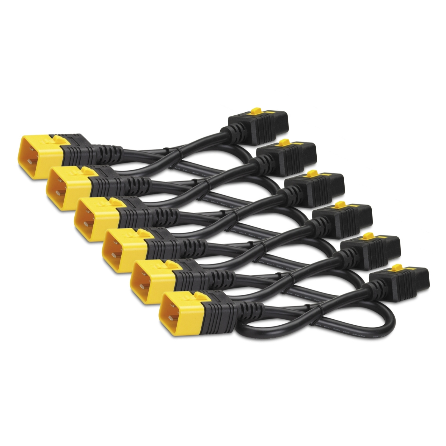 APC AP8712SX590 - Power Cord Kit (6 ea), Locking, C19 to C20, 0.6m (2ft), Blue