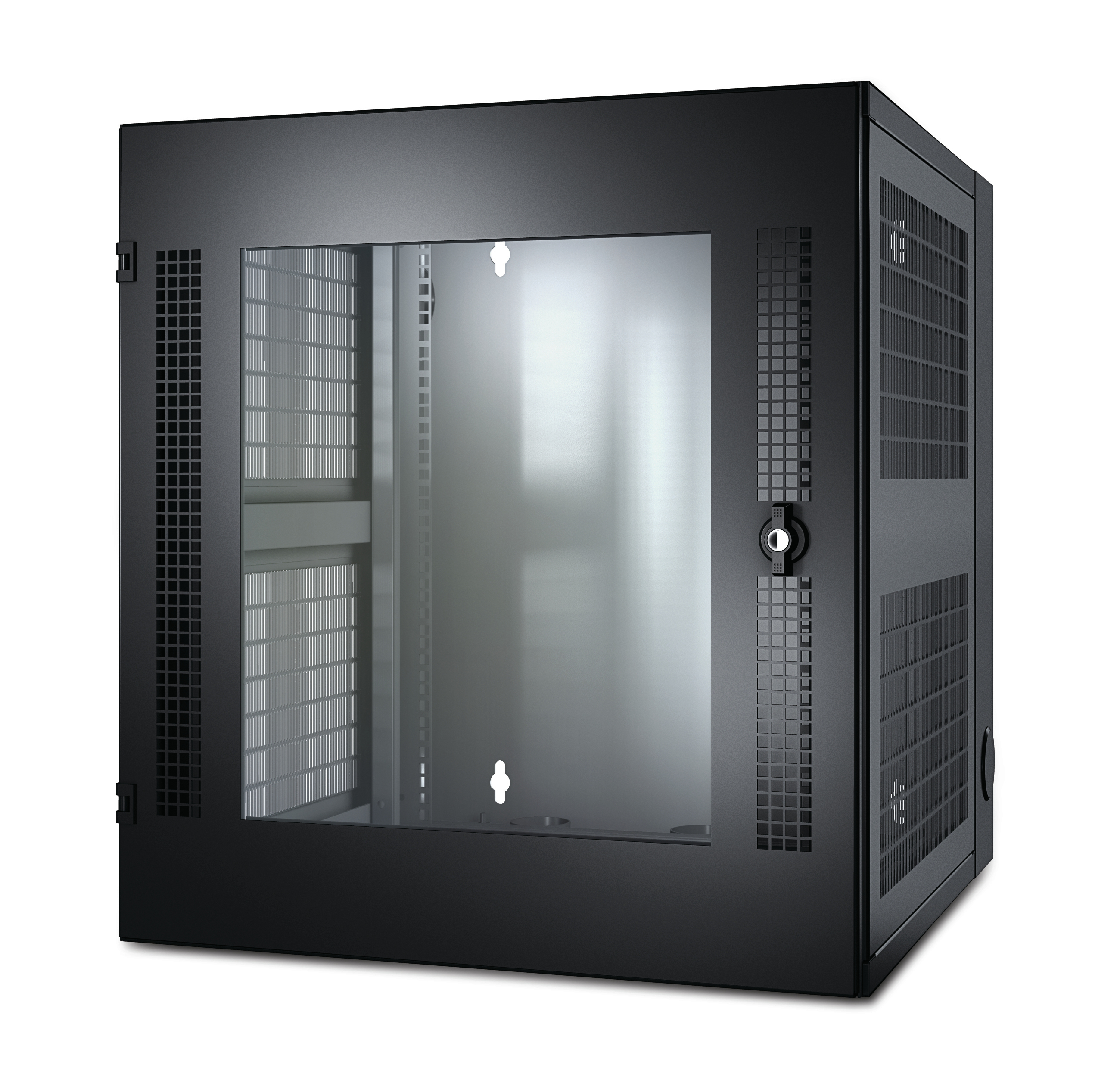 APC AR100 - NetShelter WX 13U w/Threaded Hole Vertical Mounting Rail Glass Front Door Black