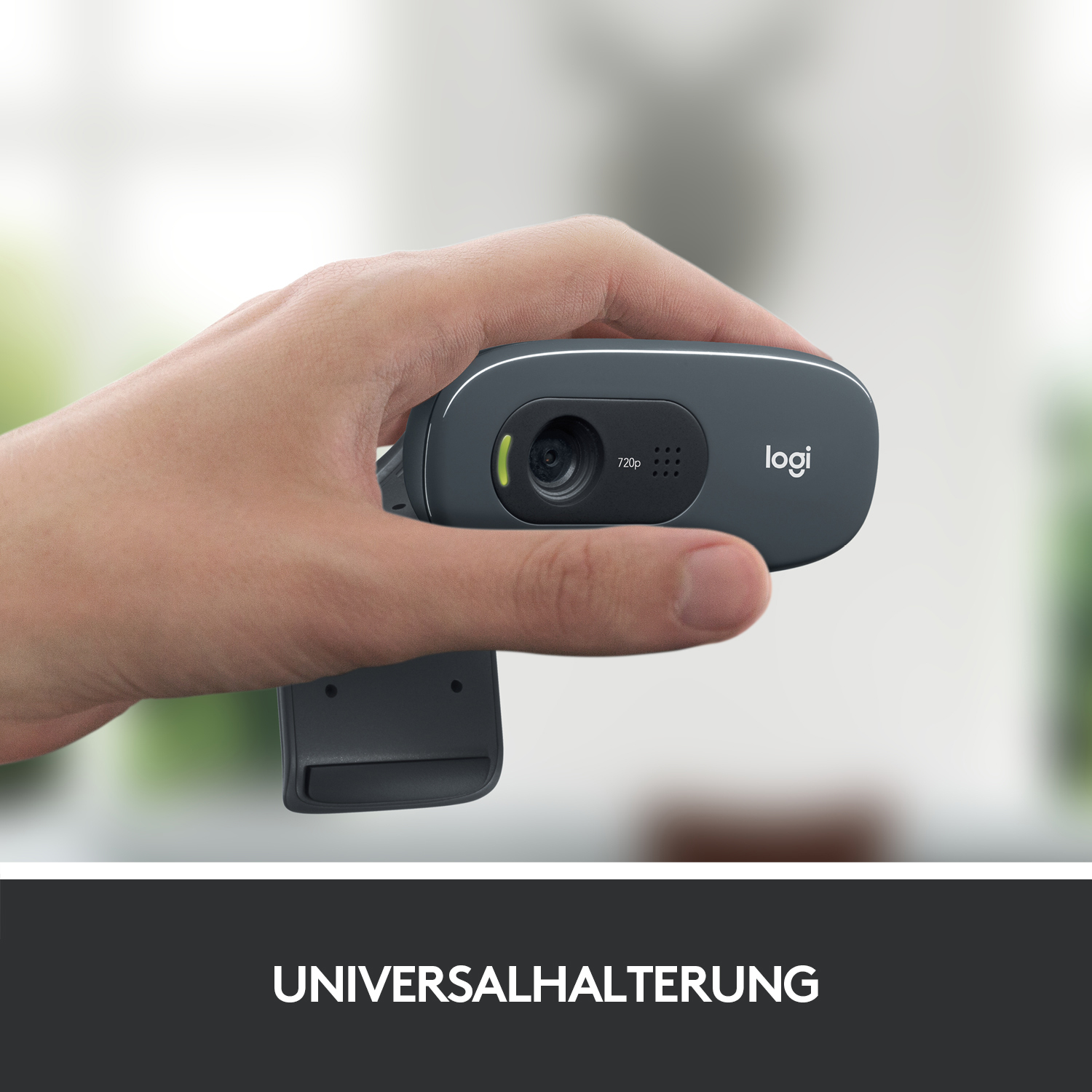 Logitech Kamera C270 HD Webcam, schwarz
