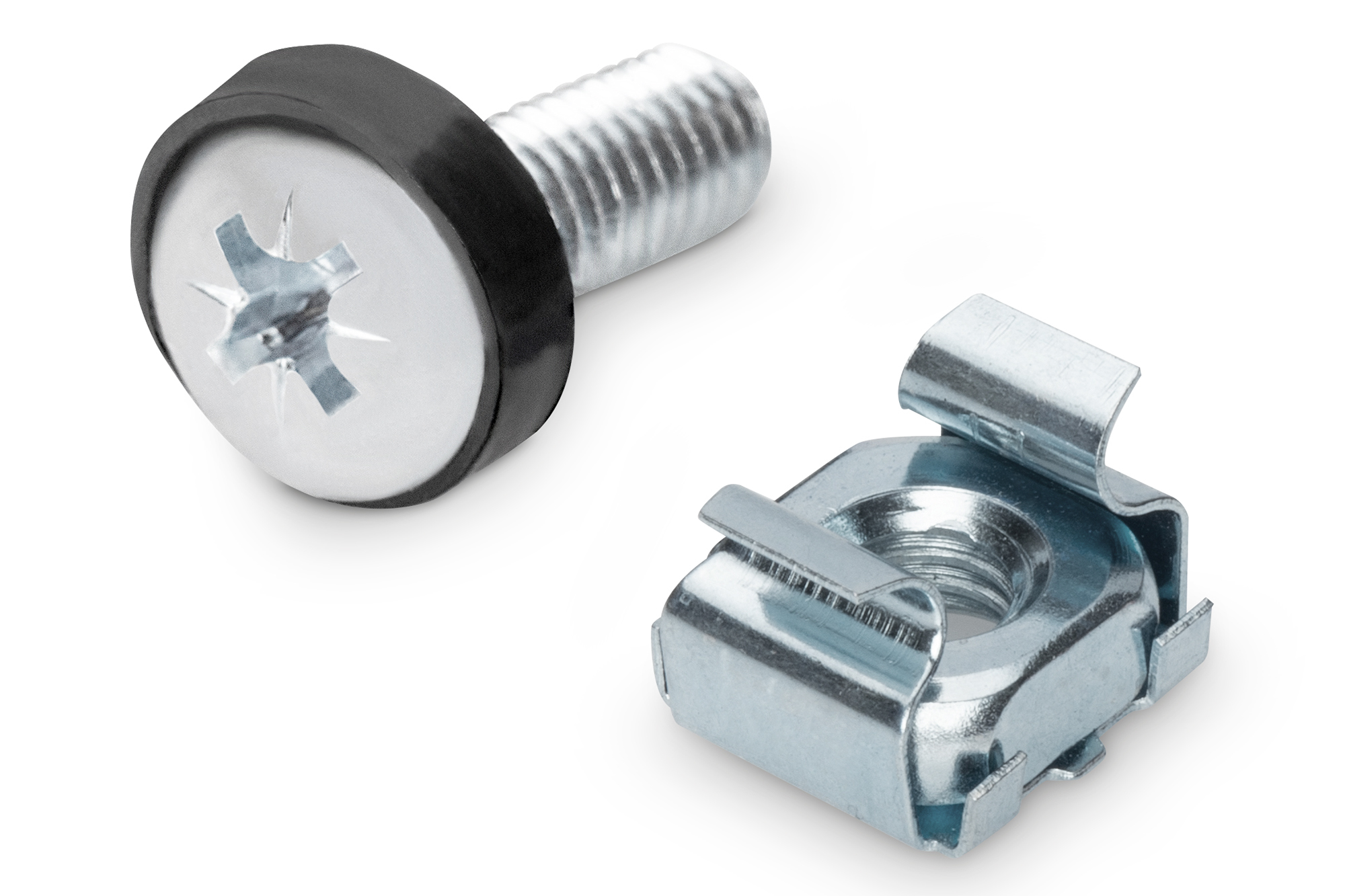 DIGITUS DN-19 SET-S Schrank Zubehör M6 Installationsschrauben-Set 50 Stück 50x   silberne Schrauben Käfigmuttern und Unterlegscheiben DN-19 SET-S