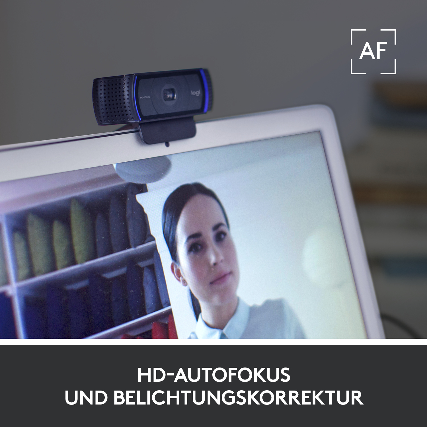 Logitech Kamera C920S Webcam, schwarz