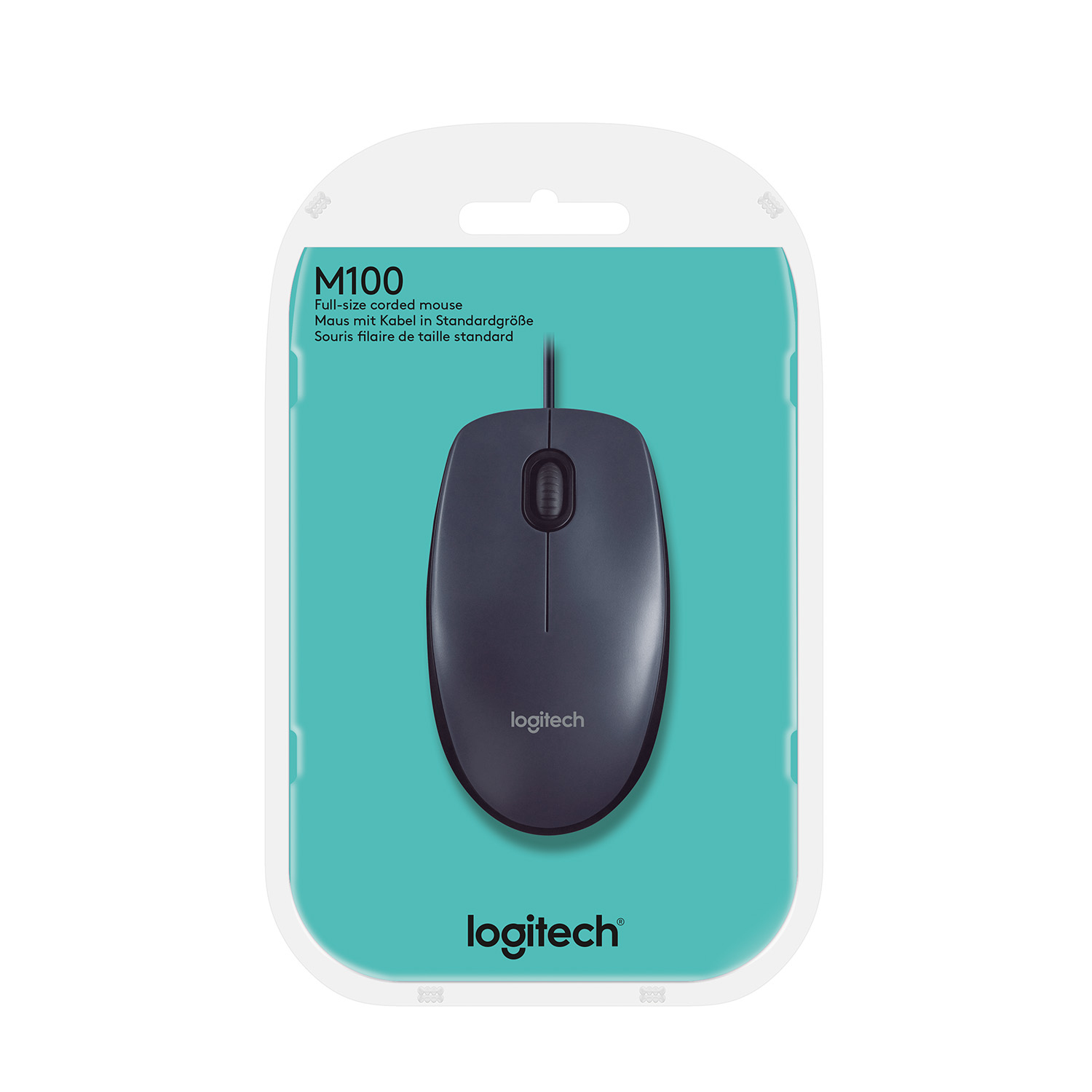 Logitech Maus M100 USB, schwarz