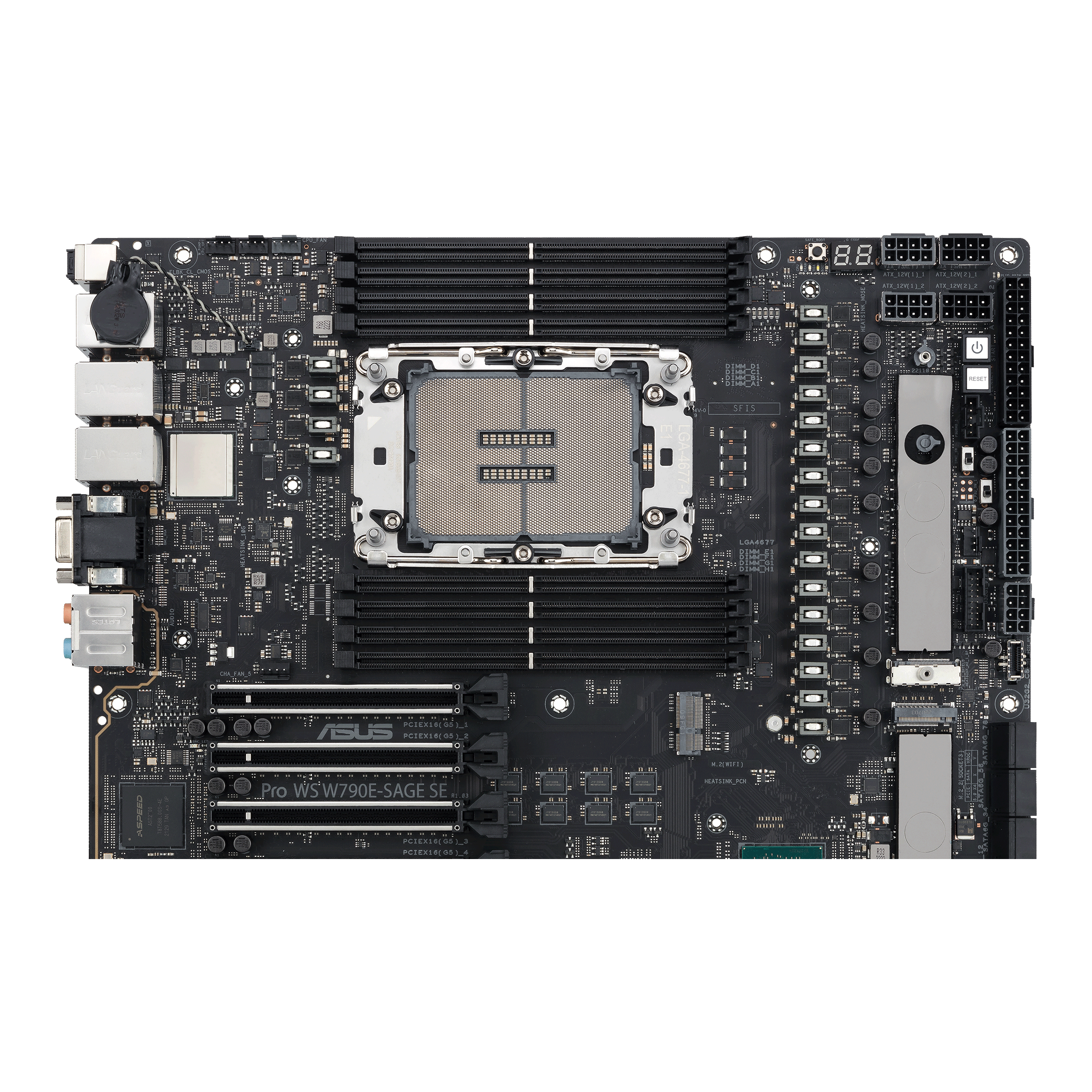 MB ASUS Workstation LGA4677 Pro WS W790E-SAGE SE  2x 10GB W790 Chipsatz | 1 x Intel Xeon W3400/2400 (SSI/EEB) ++