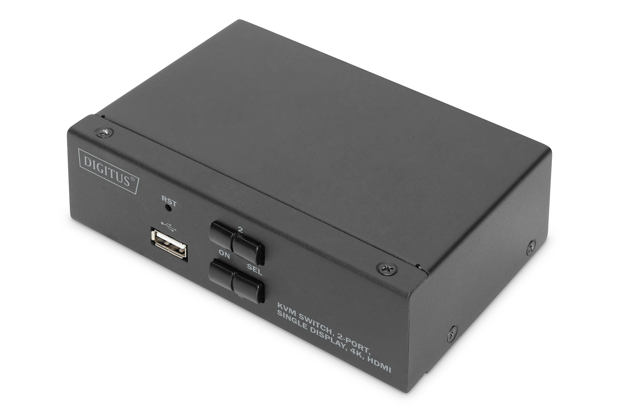 DIGITUS DS-12870 KVM-Switch, 2-Port, Single-Display, 4K, HDMI