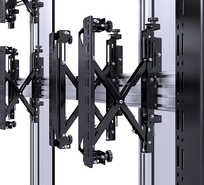 B-TECH SystemX Mobile Video Wall Mounting System BT8371-2x2/BS
